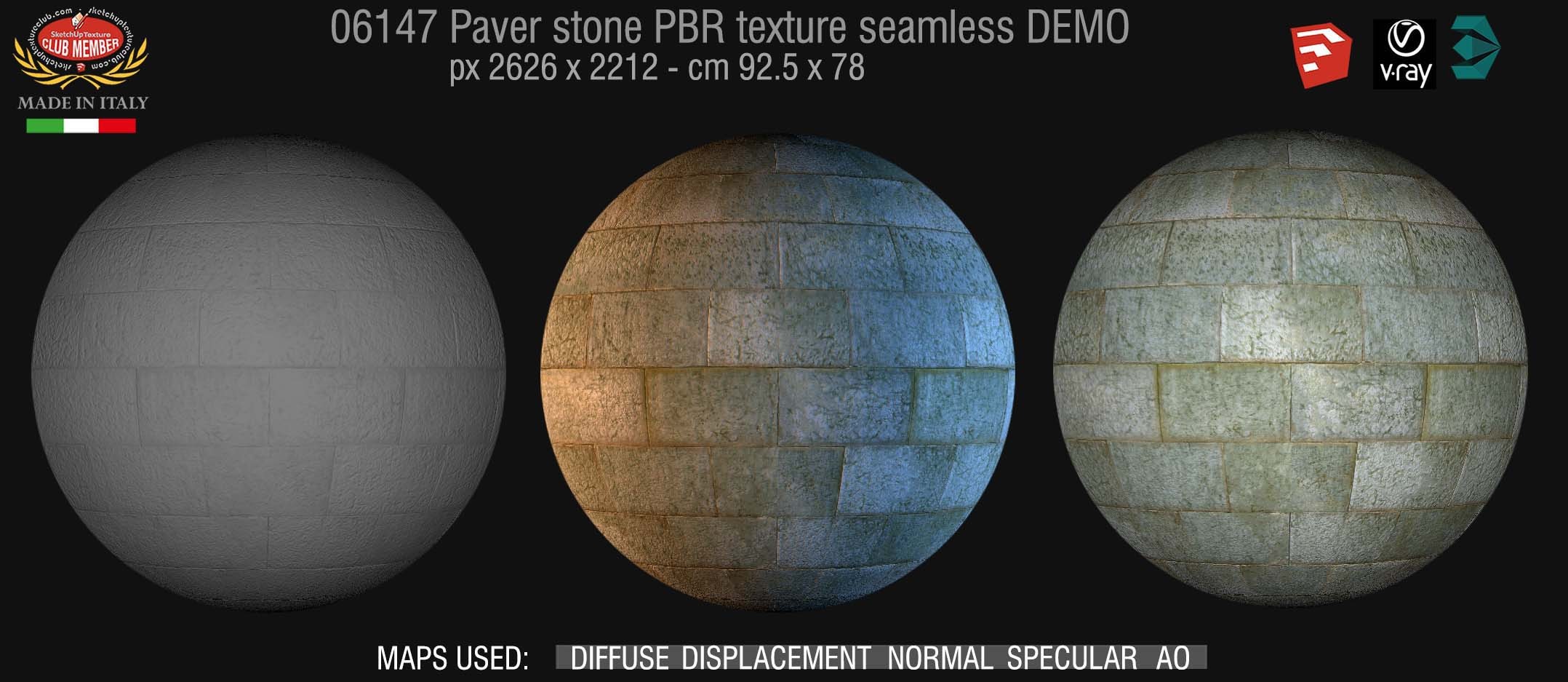 06147 paver stone PBR texture seamless DEMO