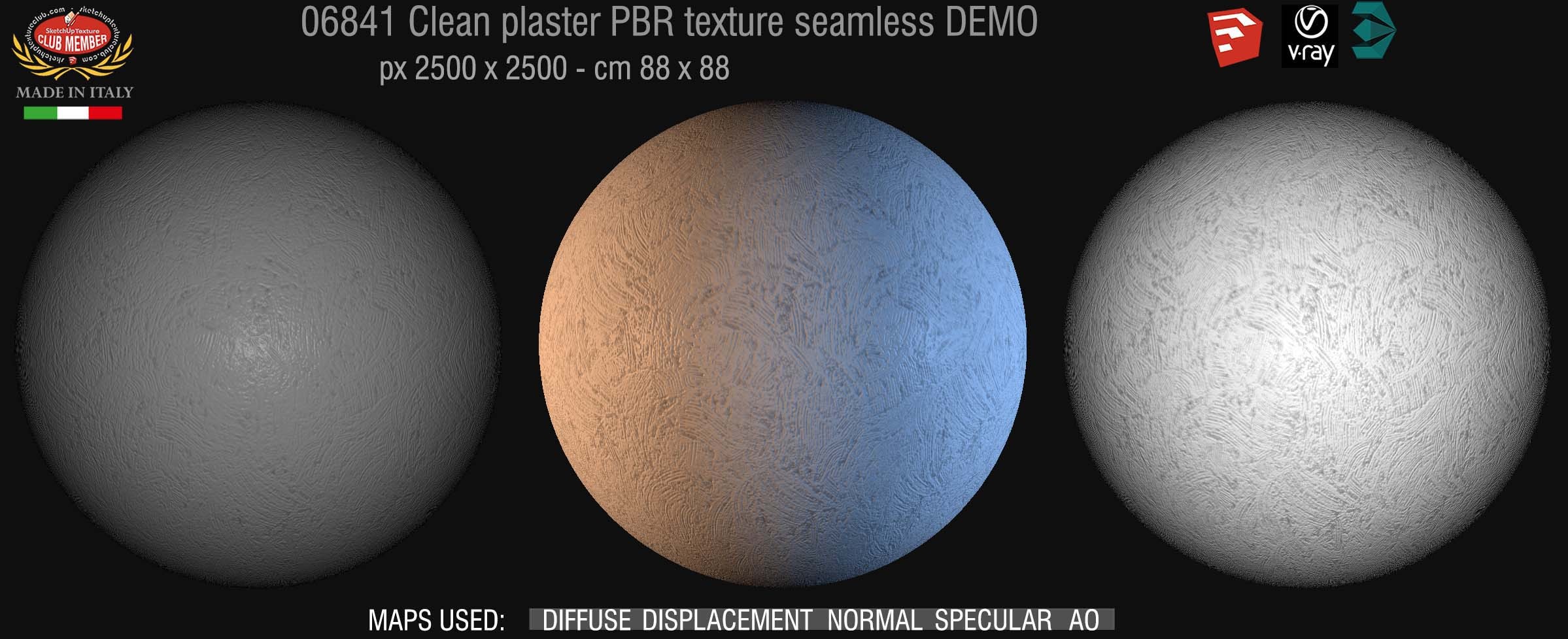 06841 clean plaster PBR texture seamless DEMO