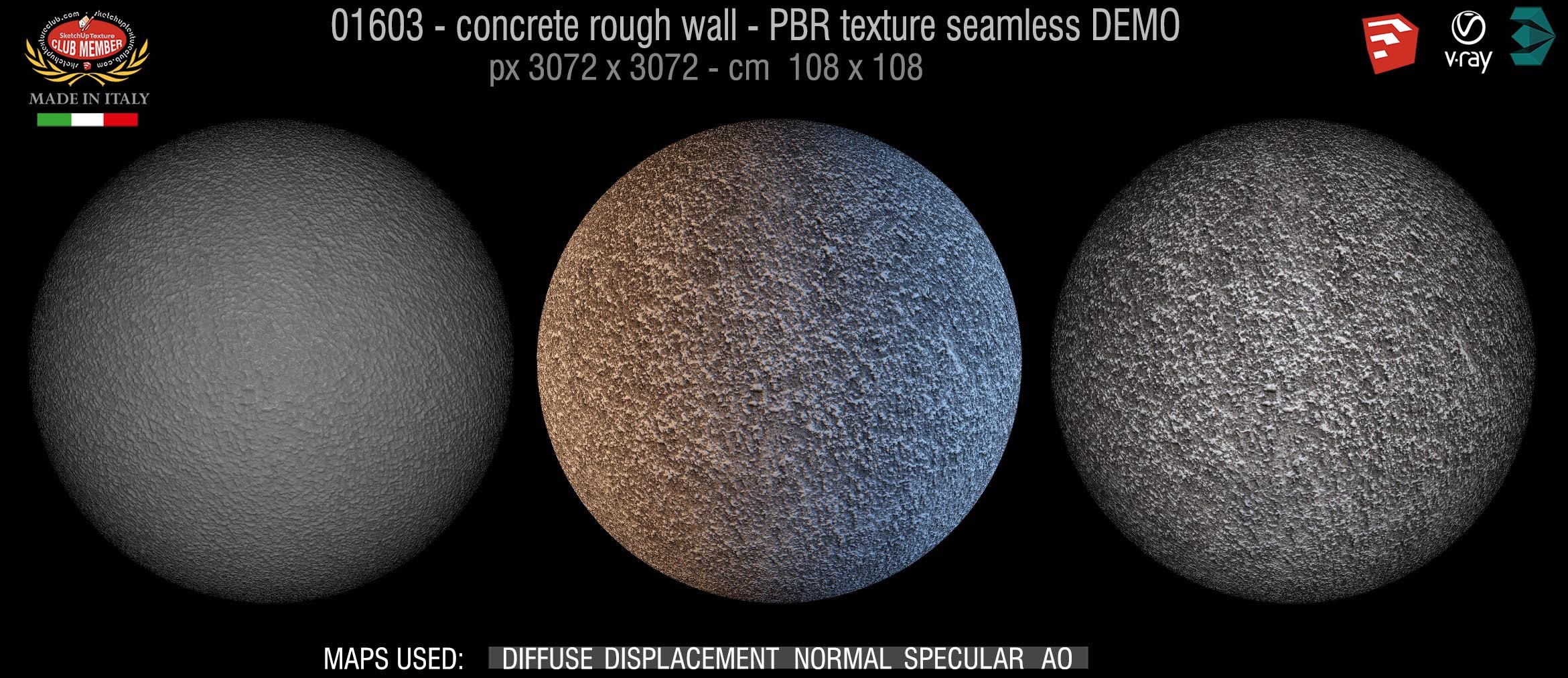 01603 concrete rough wall PBR texture seamless DEMO