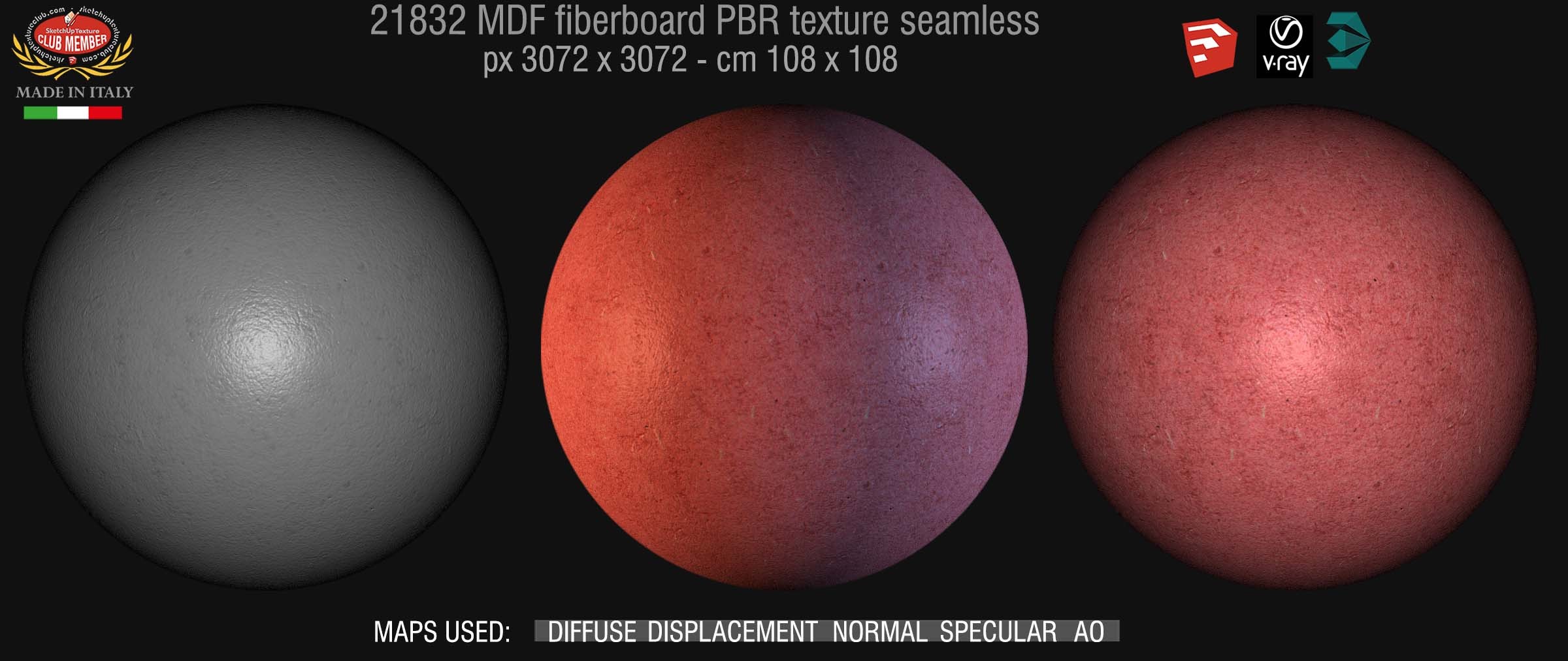 21832 MDF fiberboard PBR texture seamless DEMO