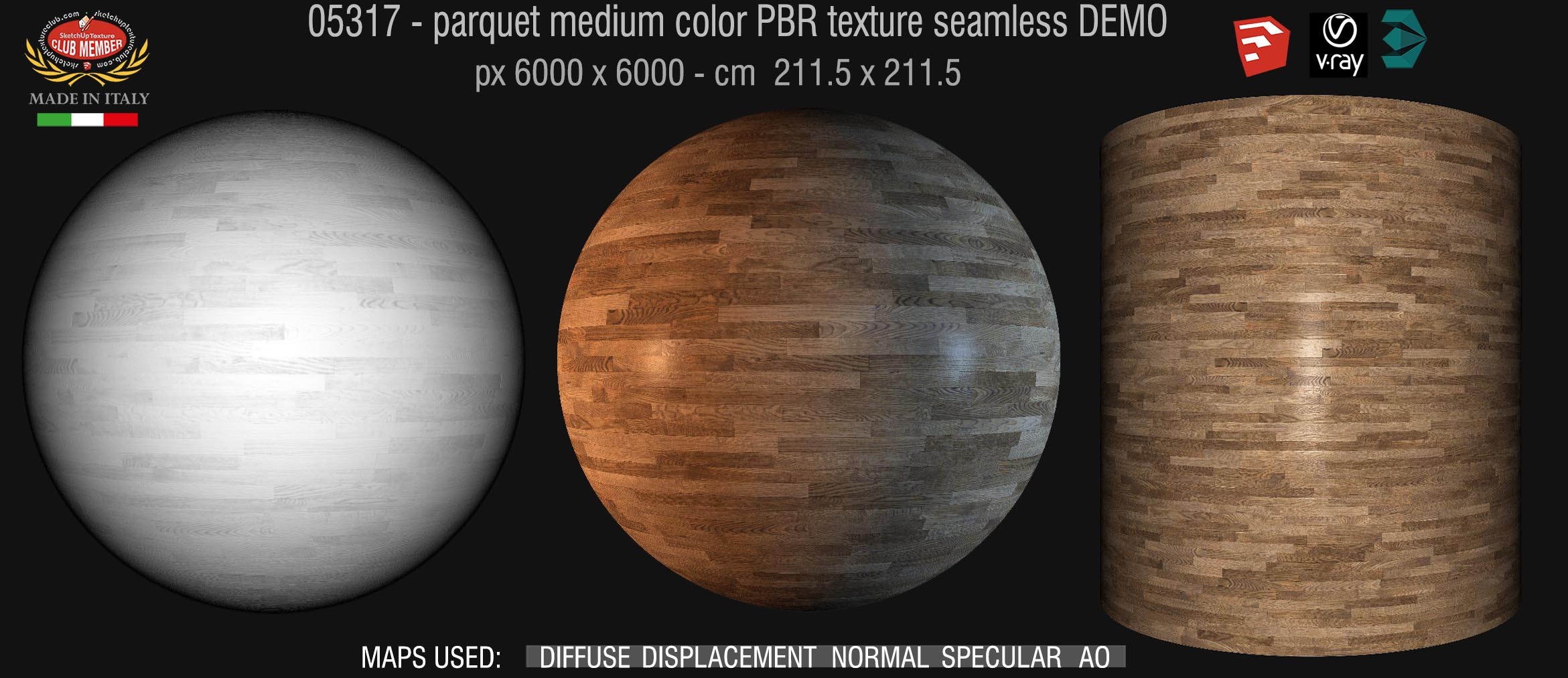 05317 parquet medium color PBR texture seamless DEMO