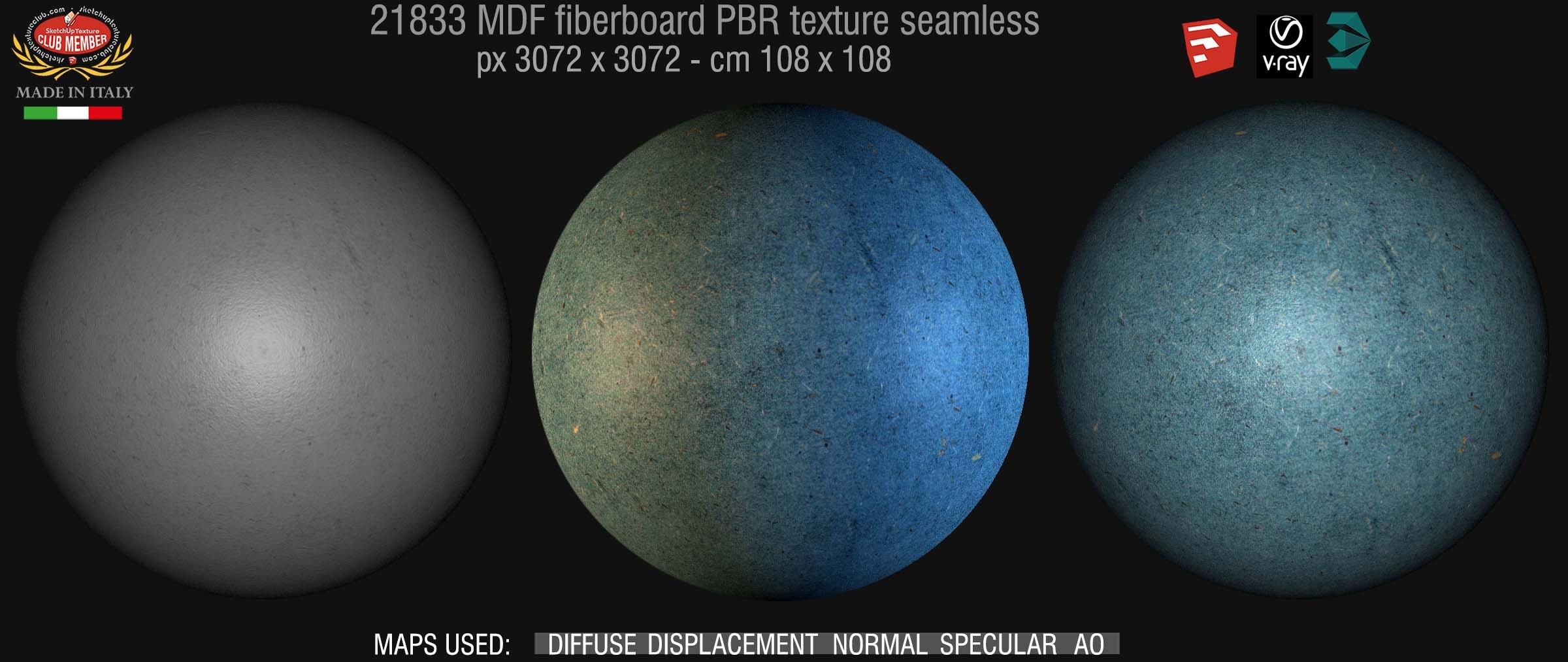 21833 MDF fiberboard PBR texture seamless demo