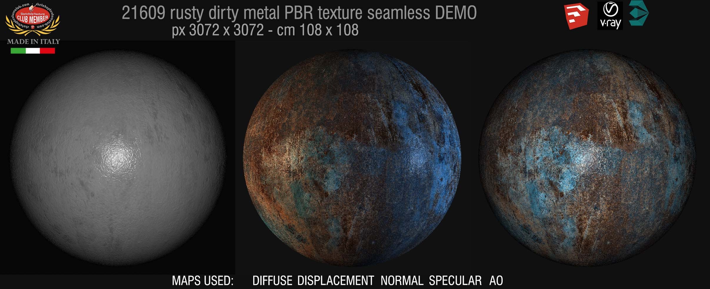 21609 rusty dirty metal PBR texture seamless DEMO