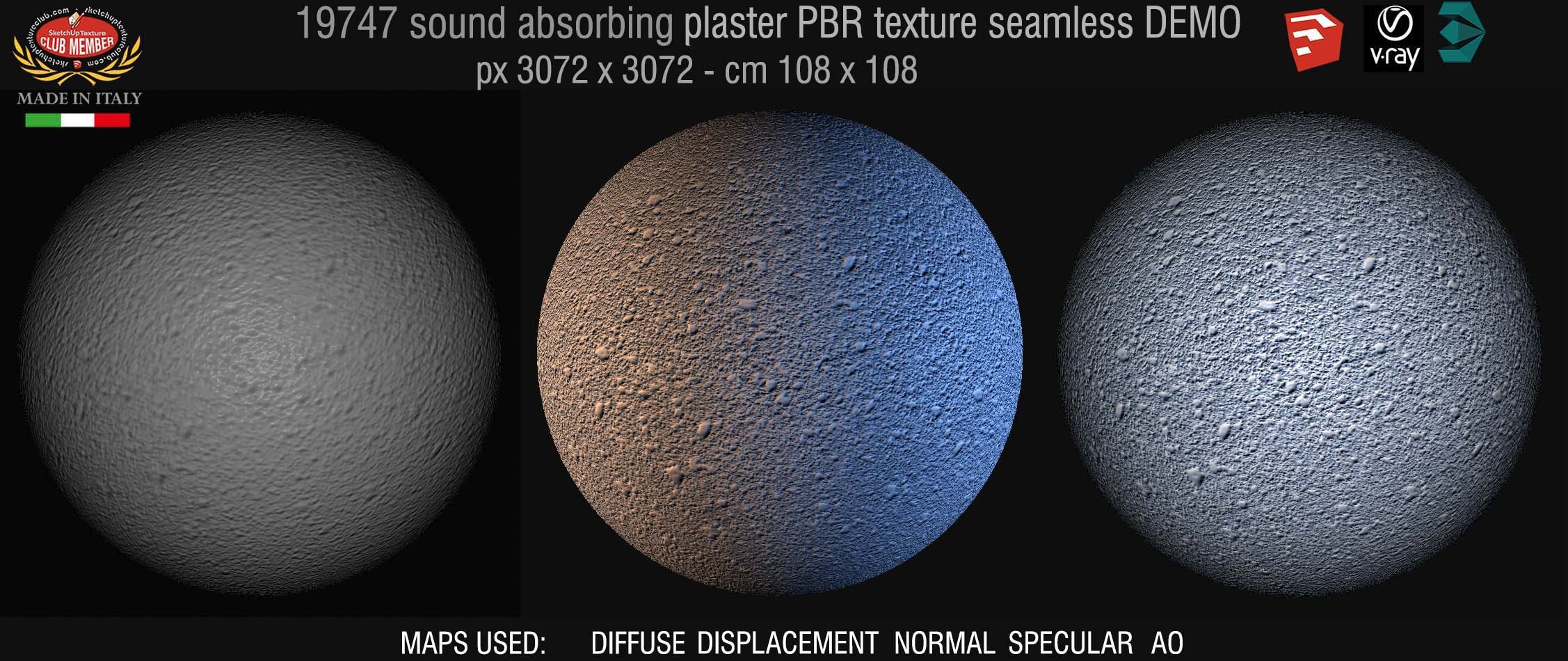 19747 sound absorbing plaster PBR texture seamless DEMO