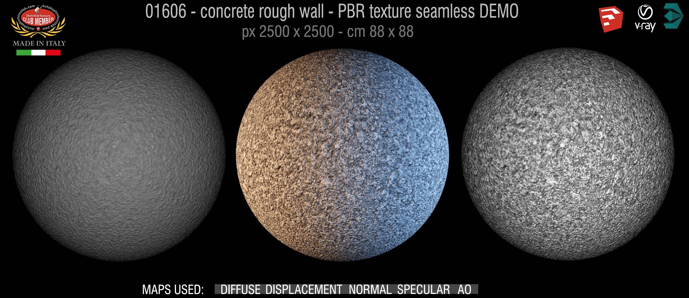 01606 concrete rough wall PBR texture seamless DEMO