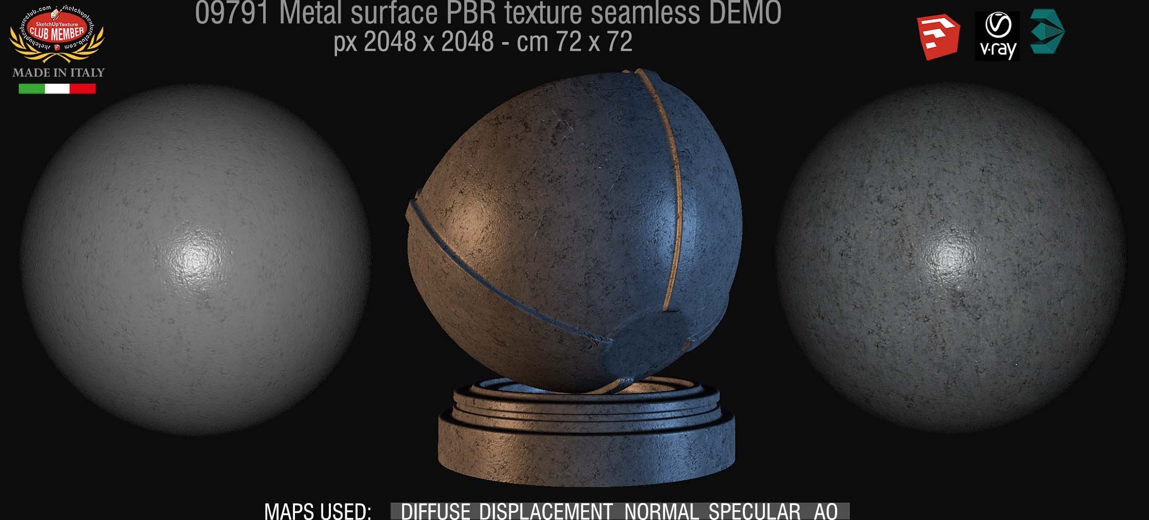 09791 Metal surface PBR texture seamless DEMO