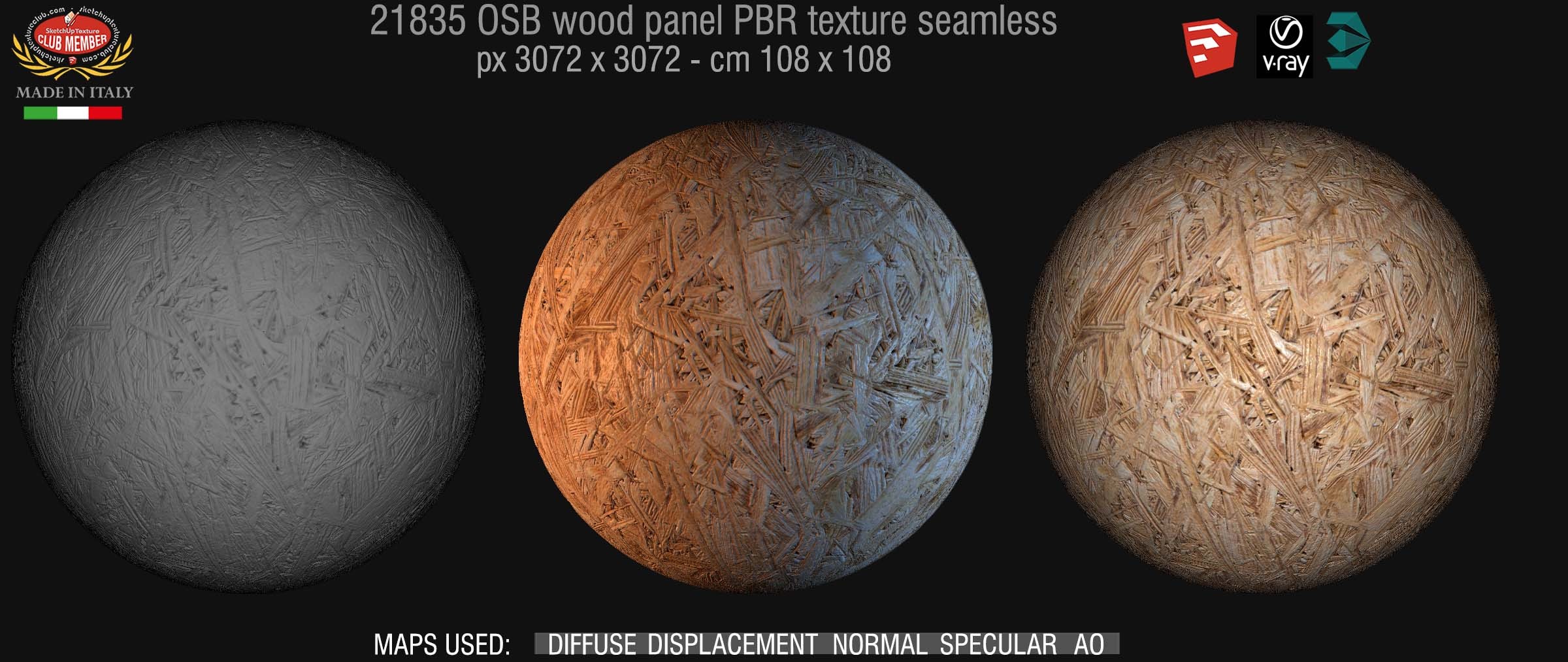 21835 OSB wood panel PBR texture seamless demo