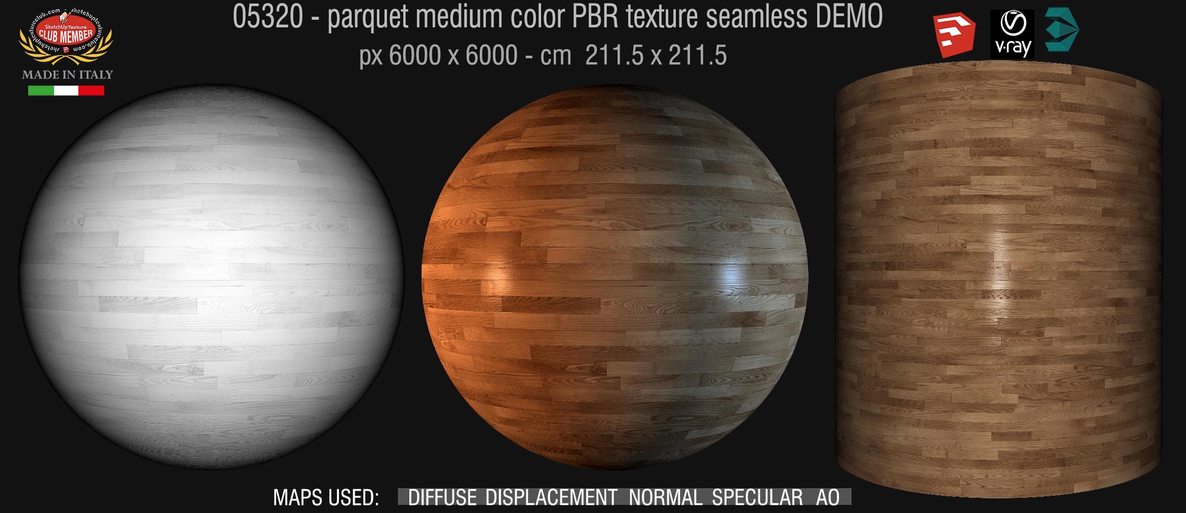 05320 parquet medium color PBR texture seamless DEMO