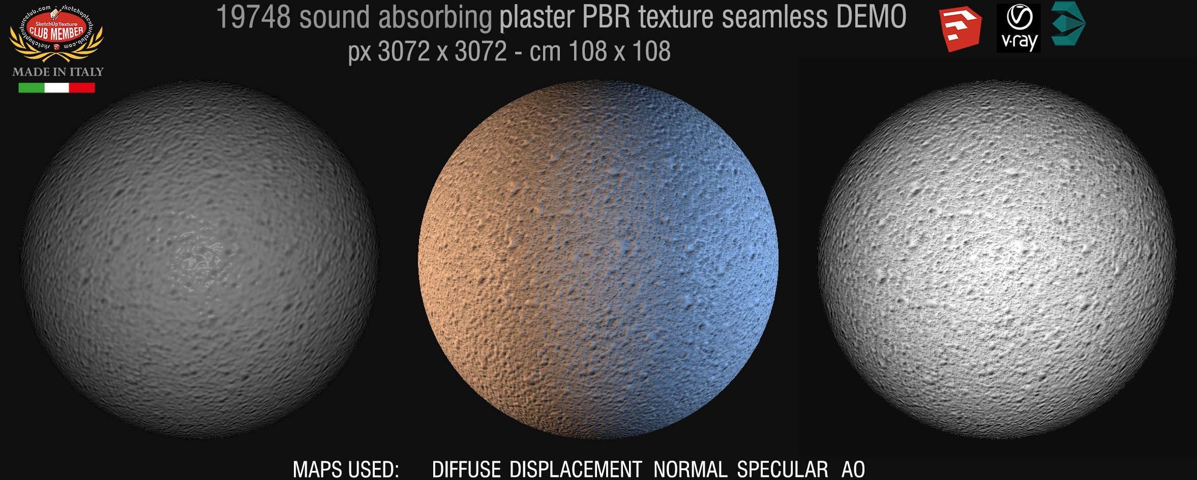 19748 sound absorbing plaster PBR texture seamless DEMO