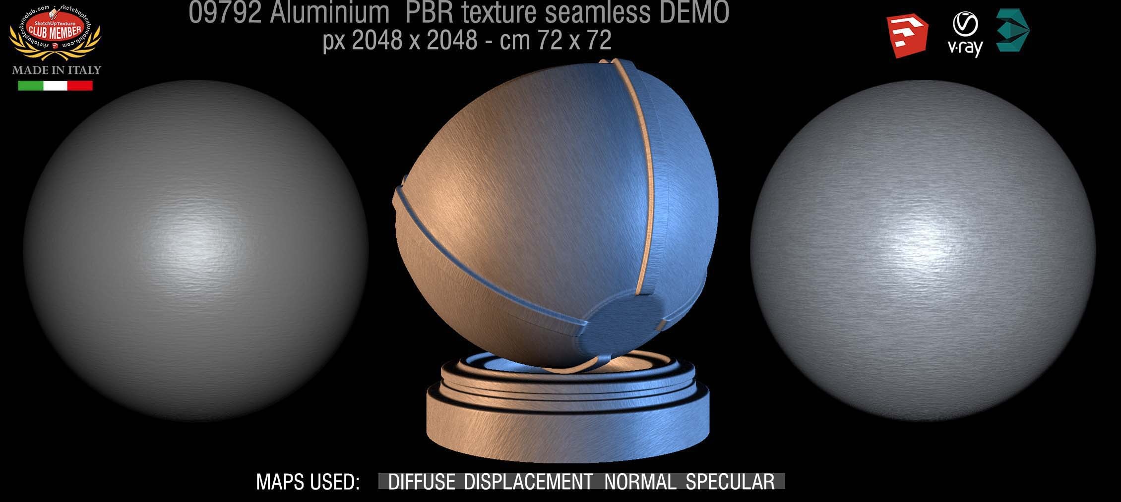 09792 Aluminium PBR texture seamless DEMO