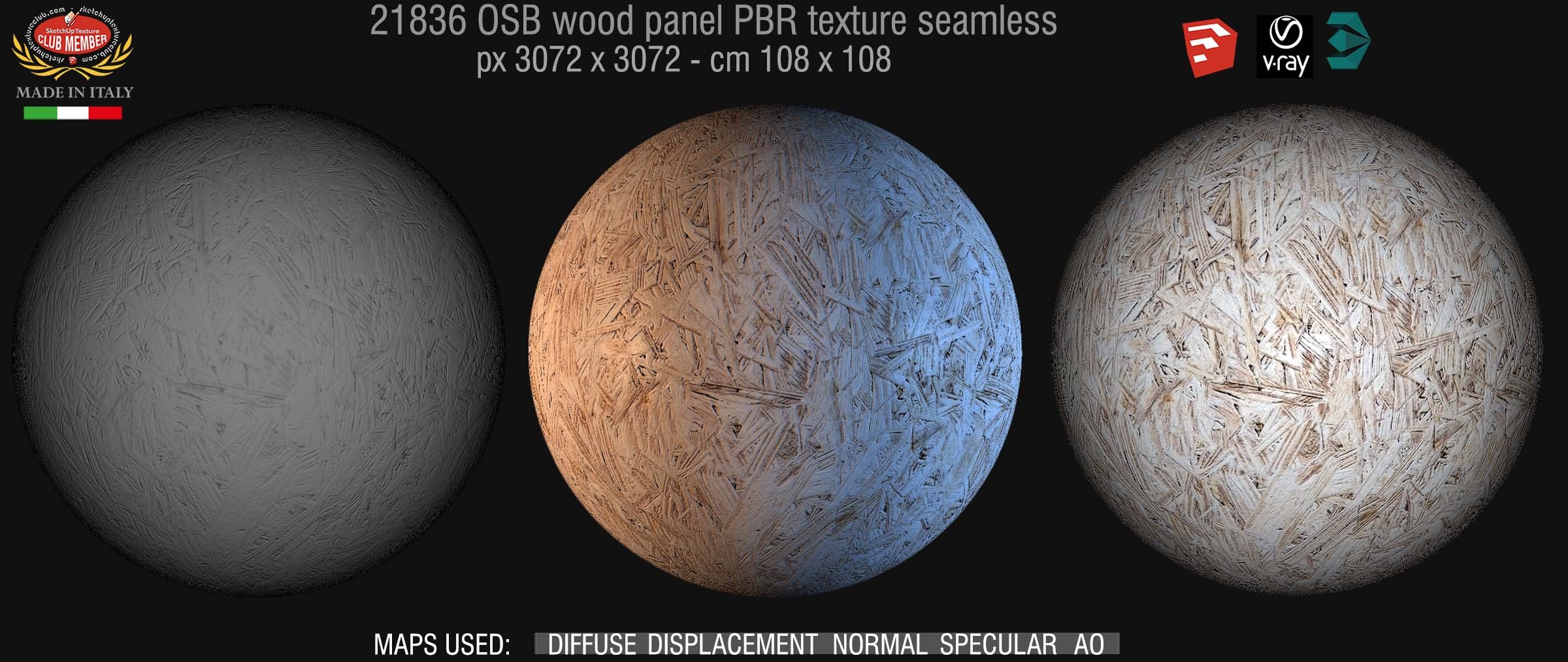 21836 OSB wood panel PBR texture seamless demo