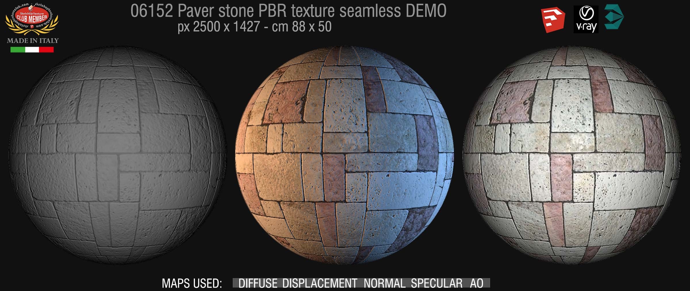 06152 paver stone PBR texture seamless DEMO