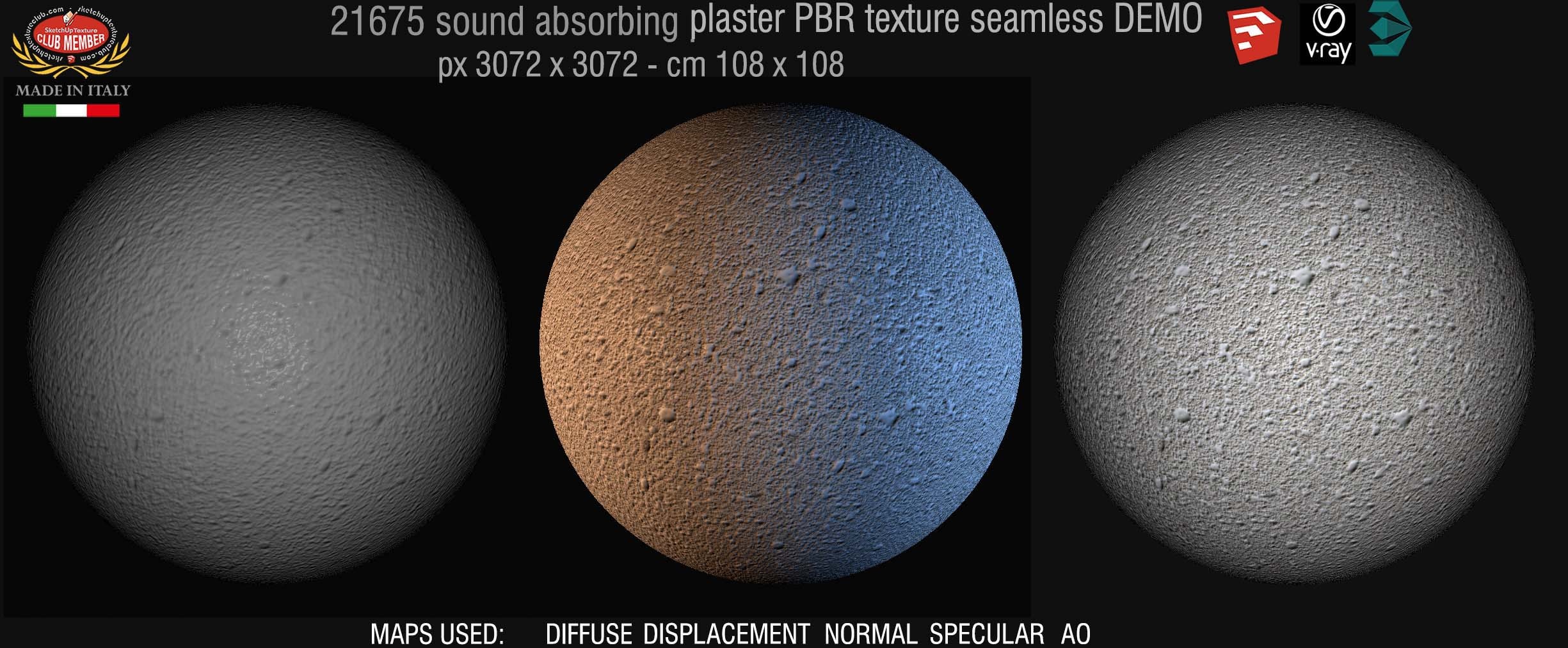 21675 sound absorbing plaster PBR texture seamless DEMO