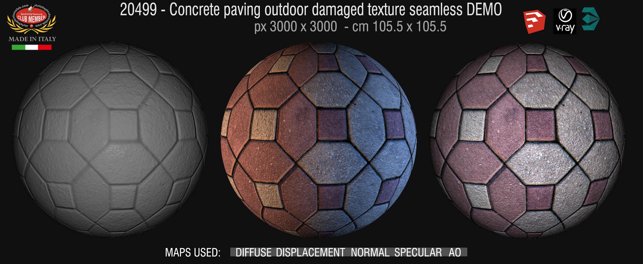20499 paving outdoor texture seamless + maps DEMO