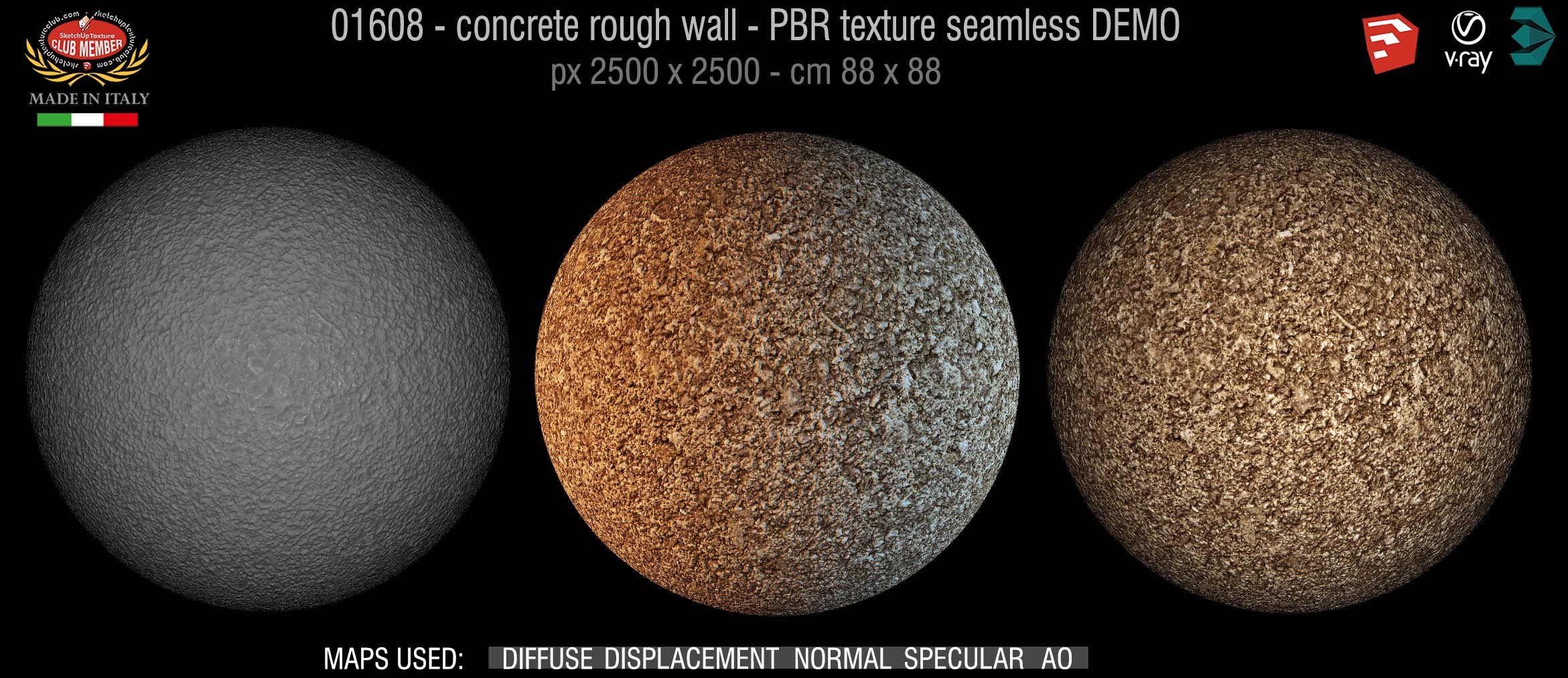 01608 concrete rough wall PBR texture seamless DEMO