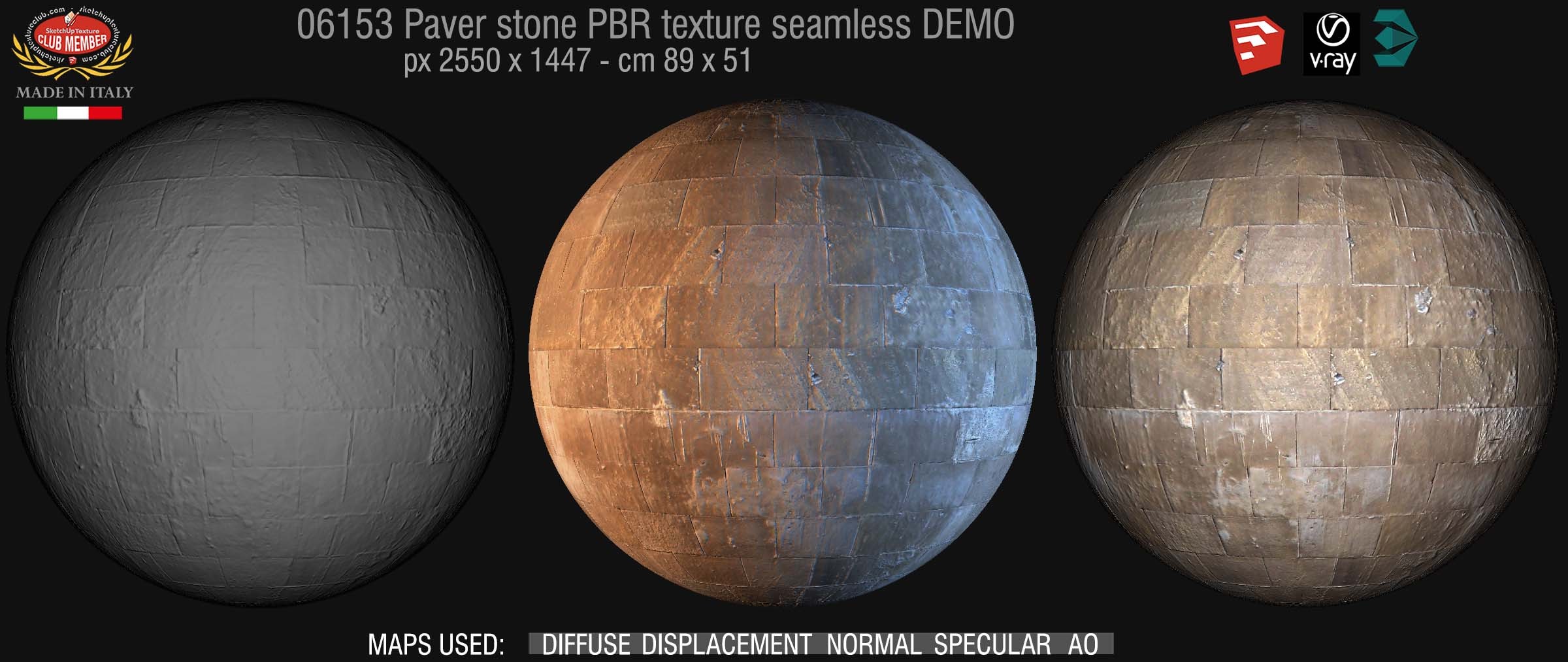 06153 paver stone PBR texture seamless DEMO