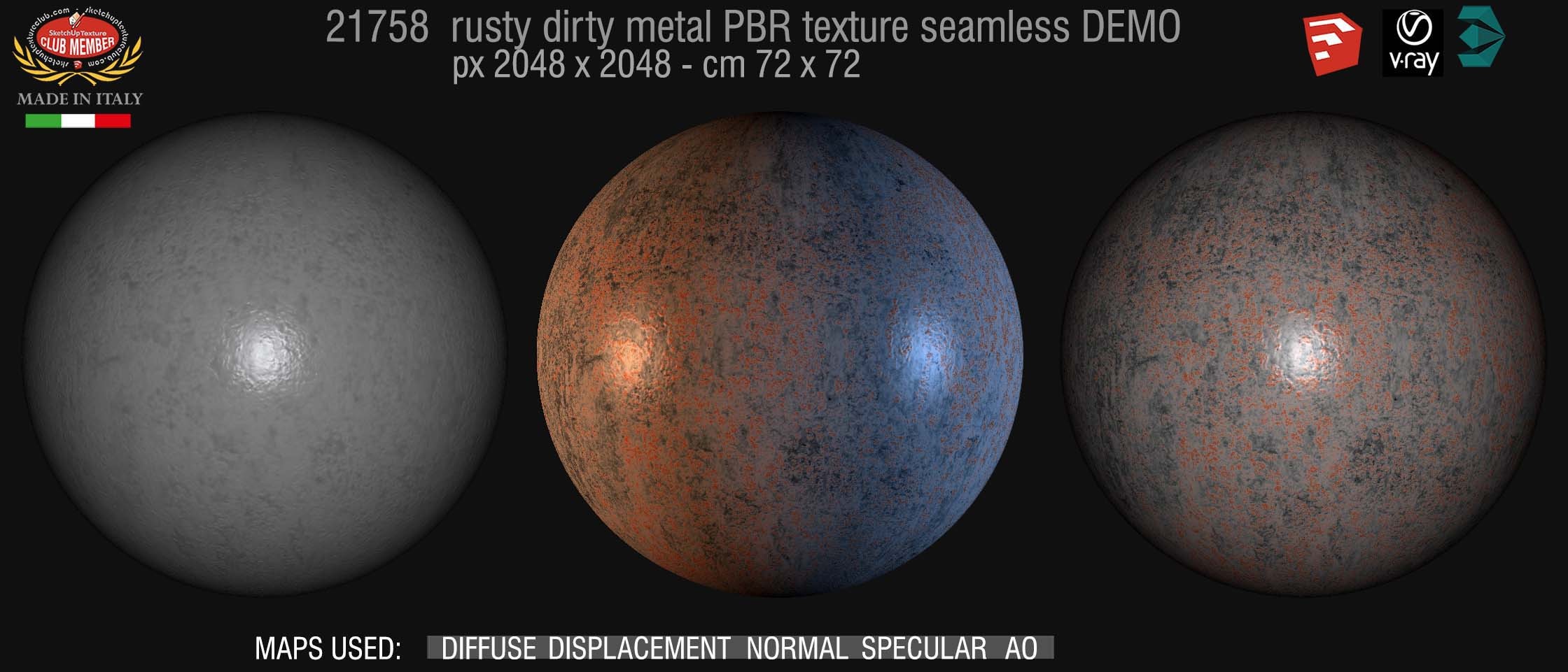 21758 rusty dirty PBR metal texture seamless DEMO