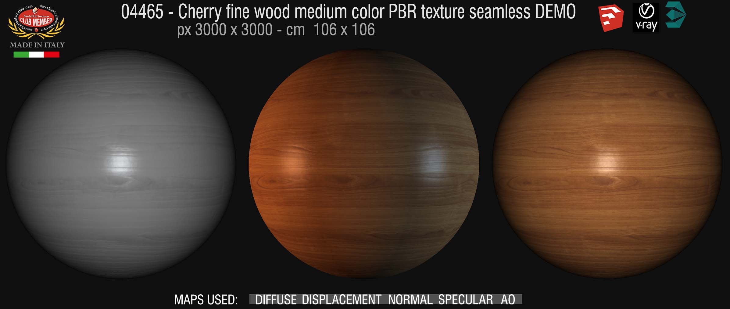 04465 68_cherry wood fine medium color PBR texture seamless DEMO