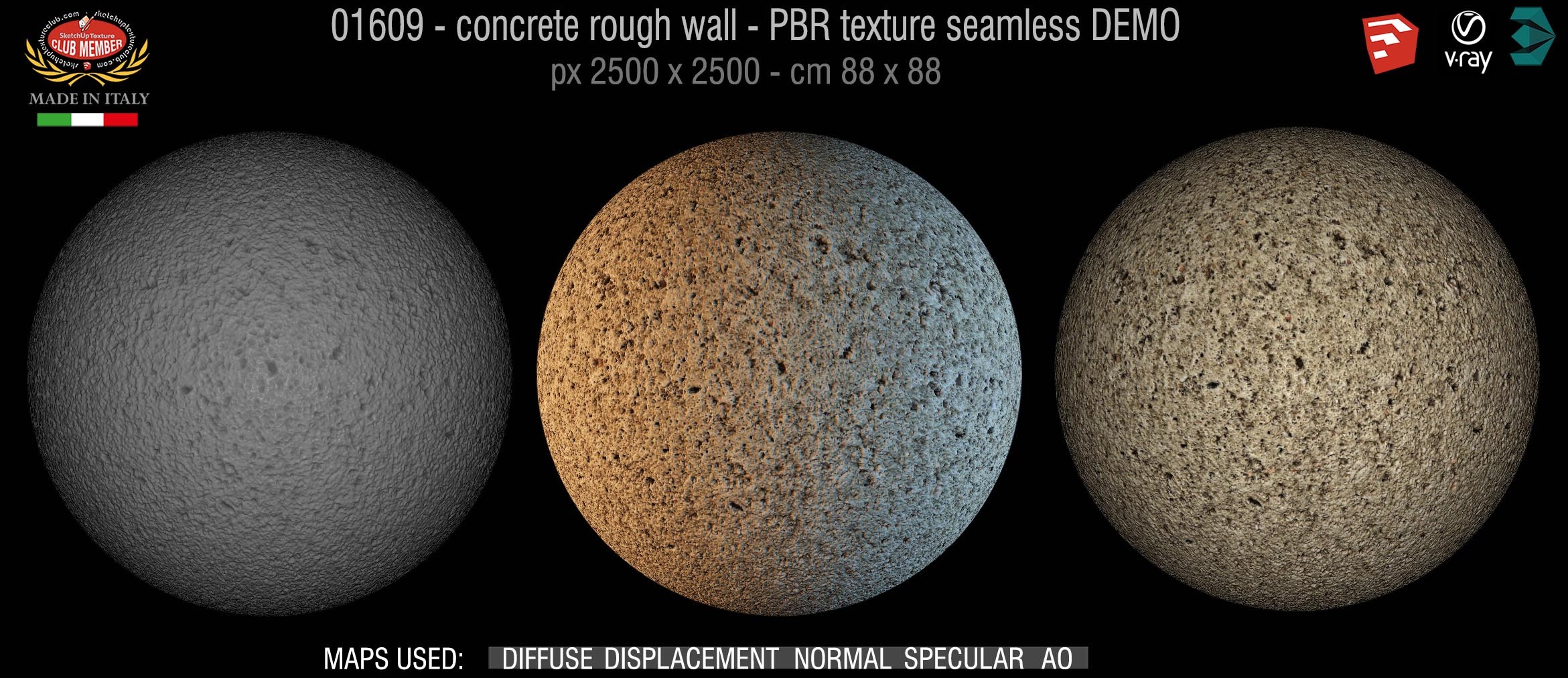 01609 concrete rough wall PBR texture seamless DEMO