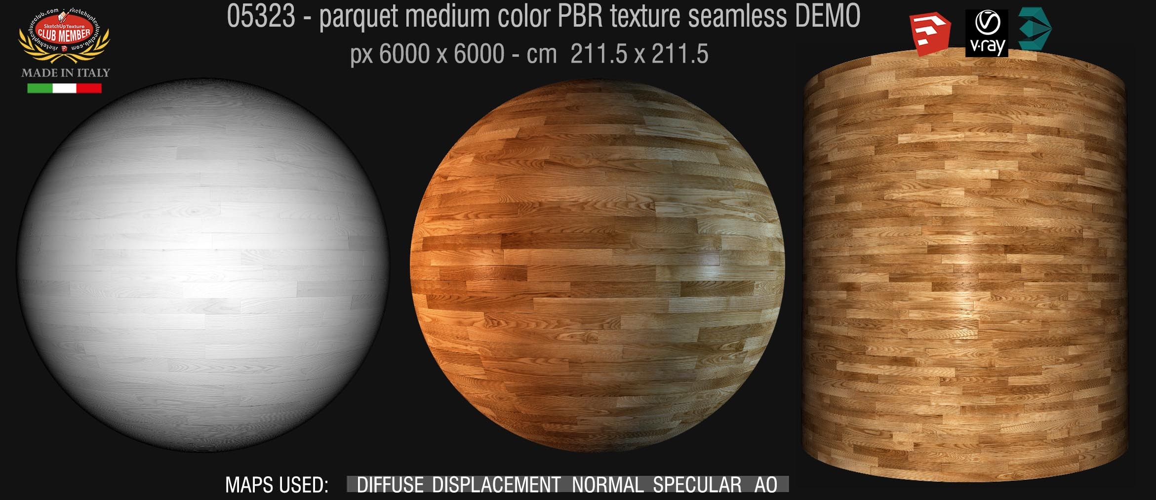 05323 parquet medium color PBR texture seamless DEMO