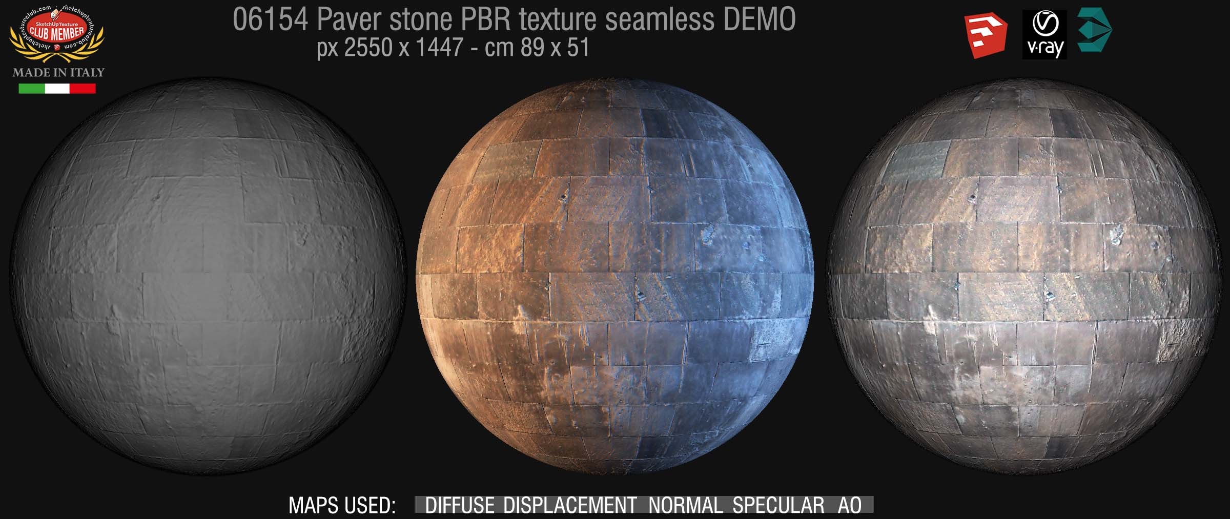 6154 paver stone PBR texture seamless DEMO
