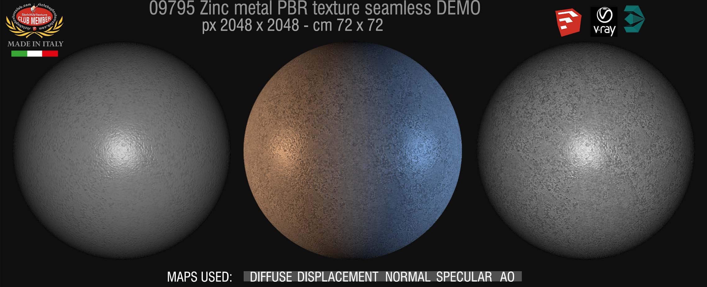 09795 Iron metal PBR texture seamless DEMO