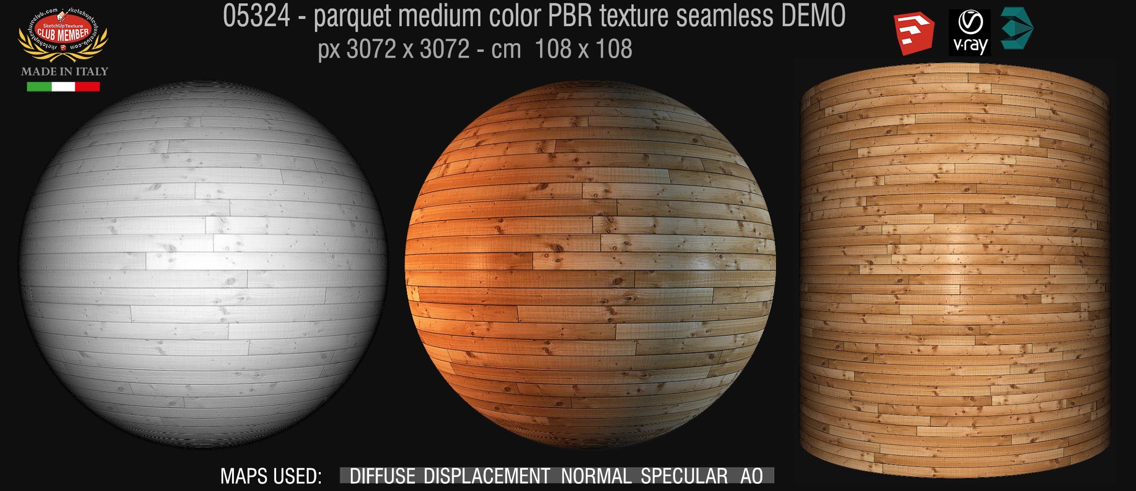 05324 parquet medium color PBR texture seamless DEMO