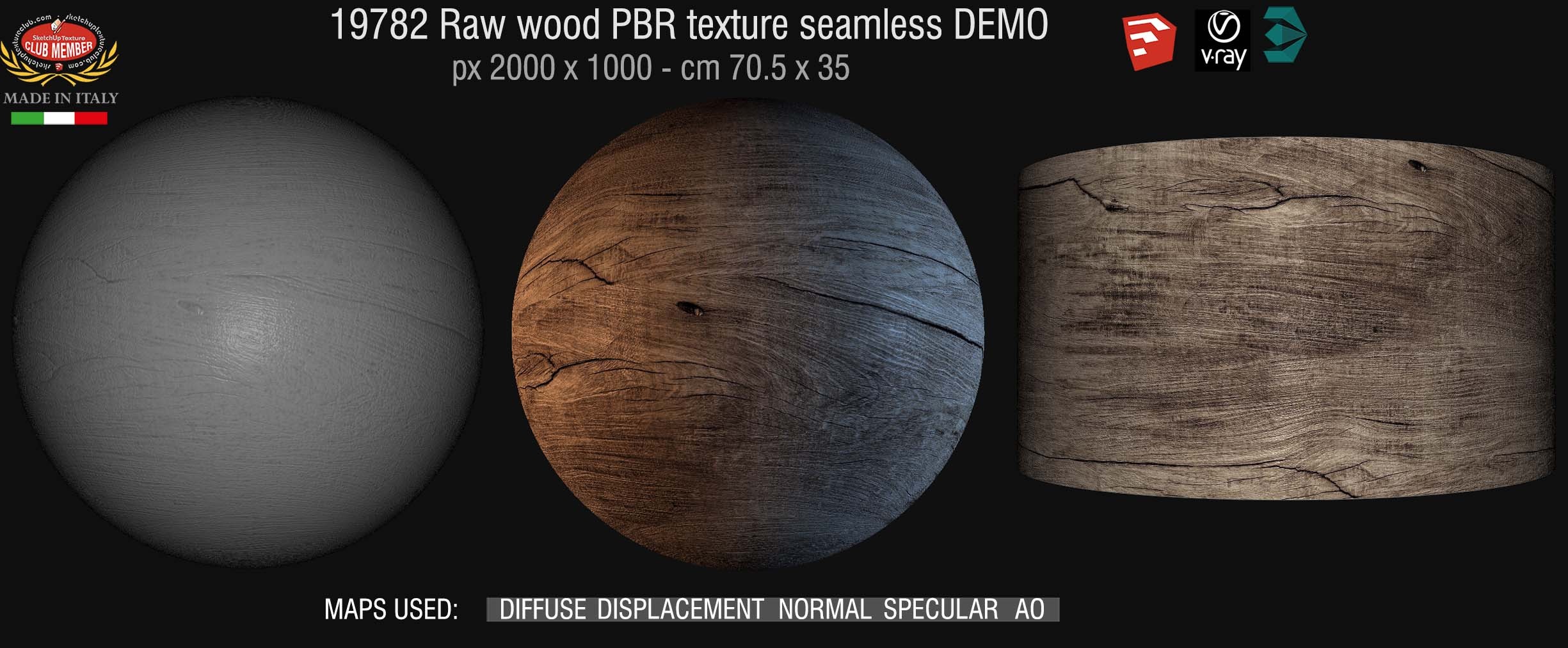 19782 Solid hardwood PBR texture seamless DEMO