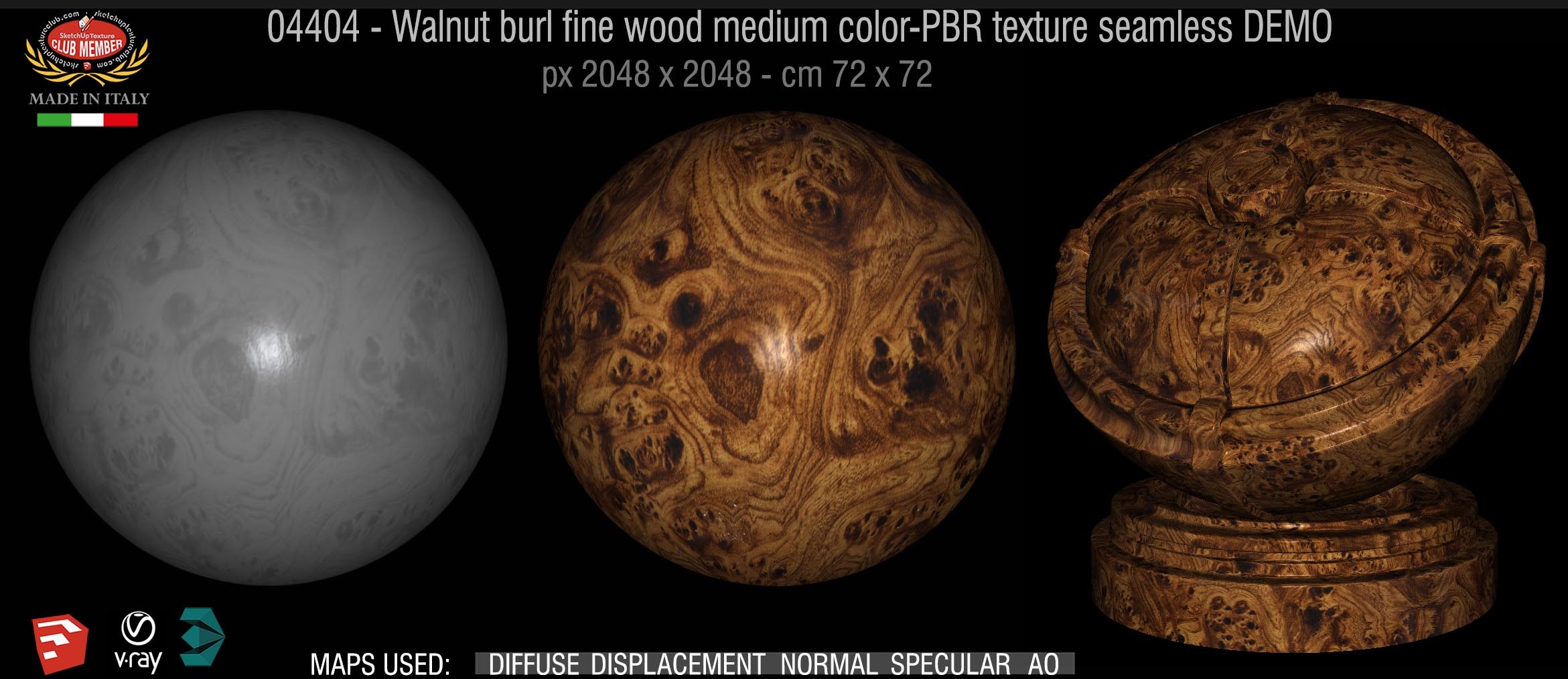 04404 Walnut burl fine wood medium color-PBR texture seamless DEMO