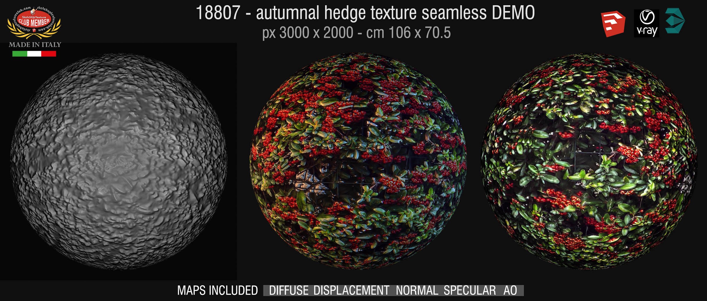 18707 - HR seamless autumnal texture + maps demo