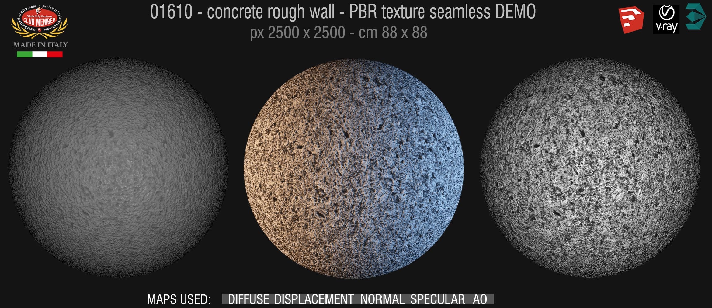 01610 concrete rough wall PBR texture seamless DEMO