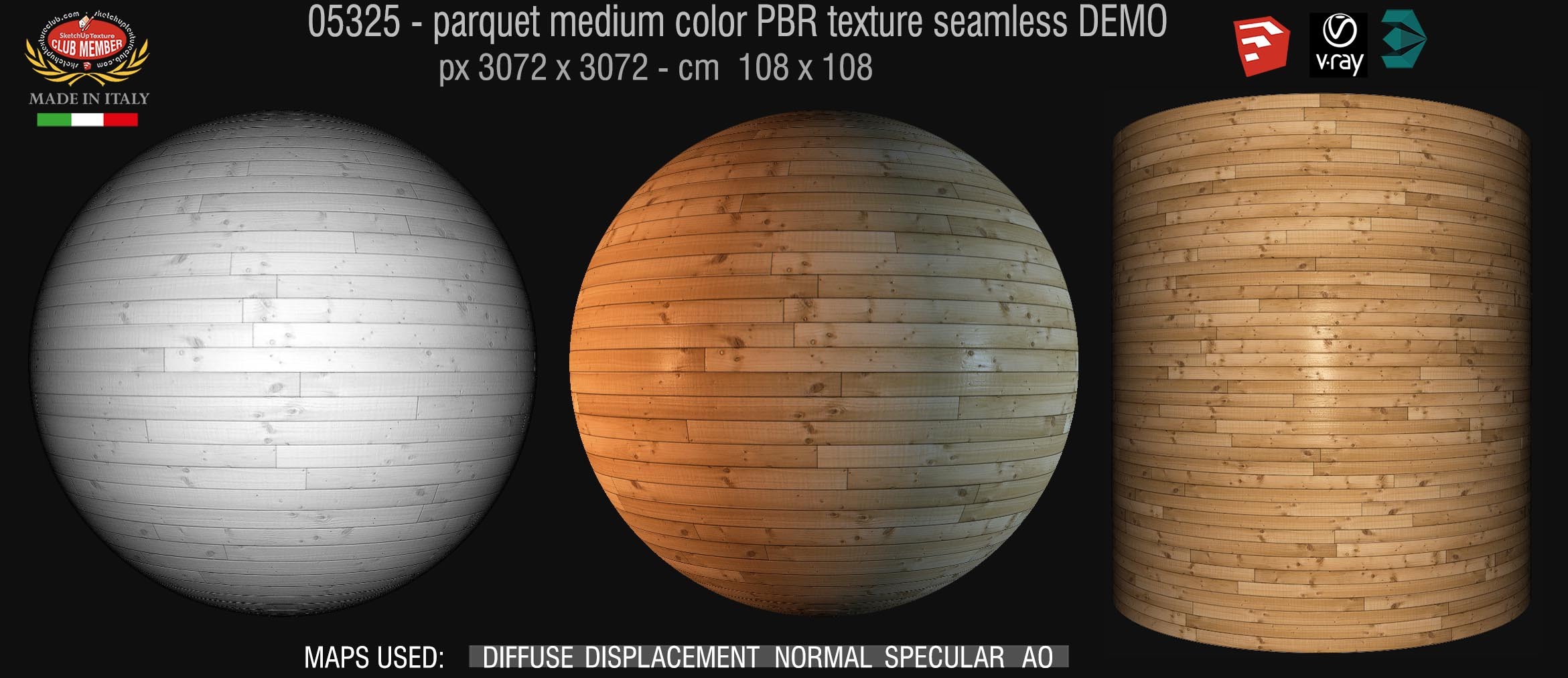 05325 parquet medium color PBR texture seamless DEMO