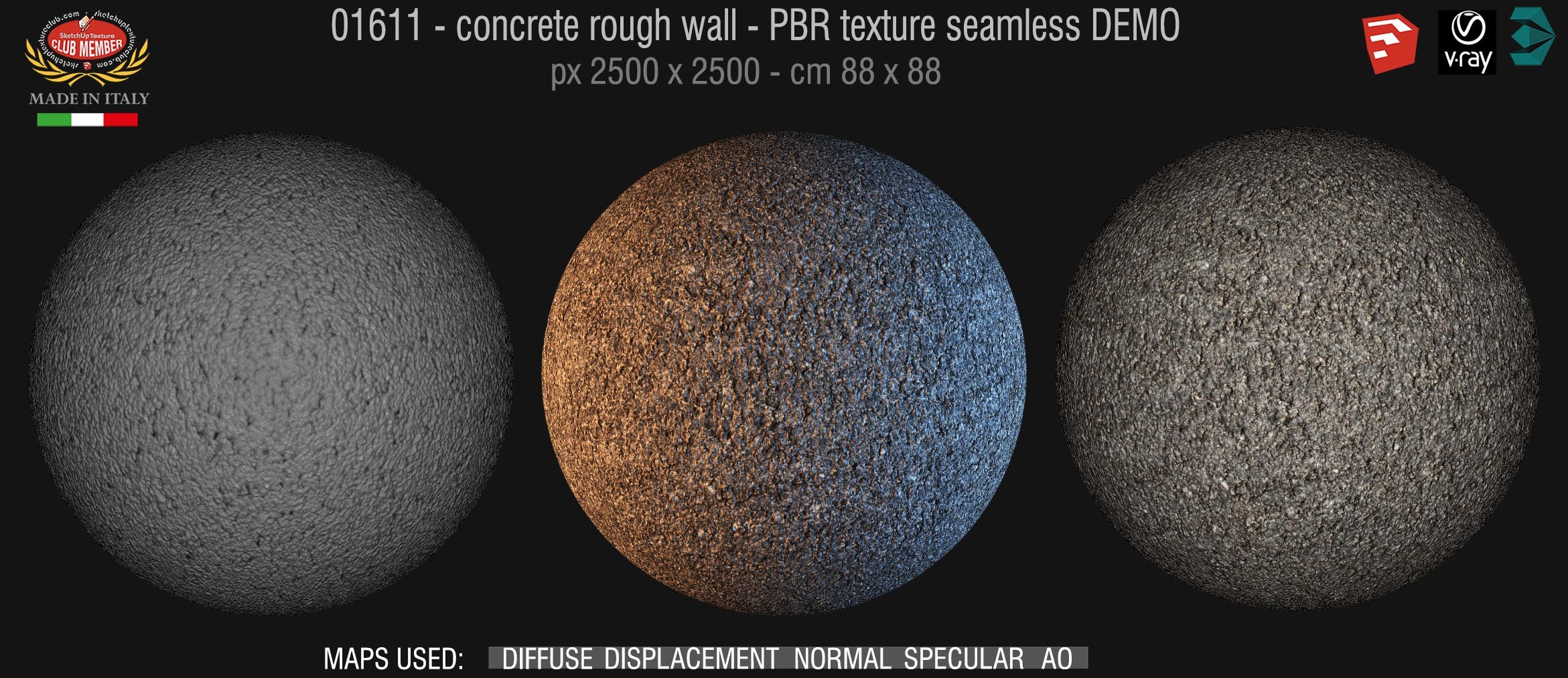 01611 concrete rough wall PBR texture seamless DEMO