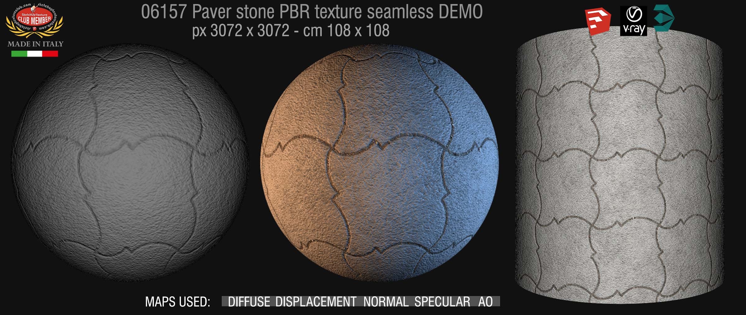 06157 paver stone PBR texture seamless DEMO