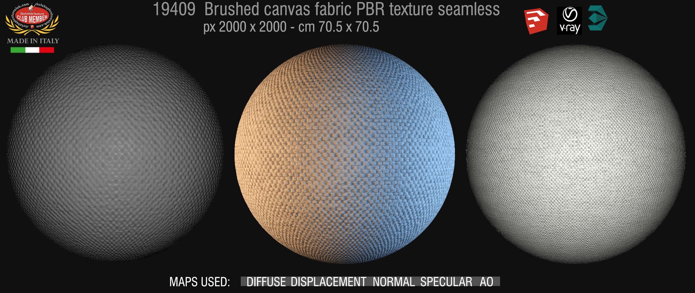 19409 Brushed canvas fabric texture seamless DEMO