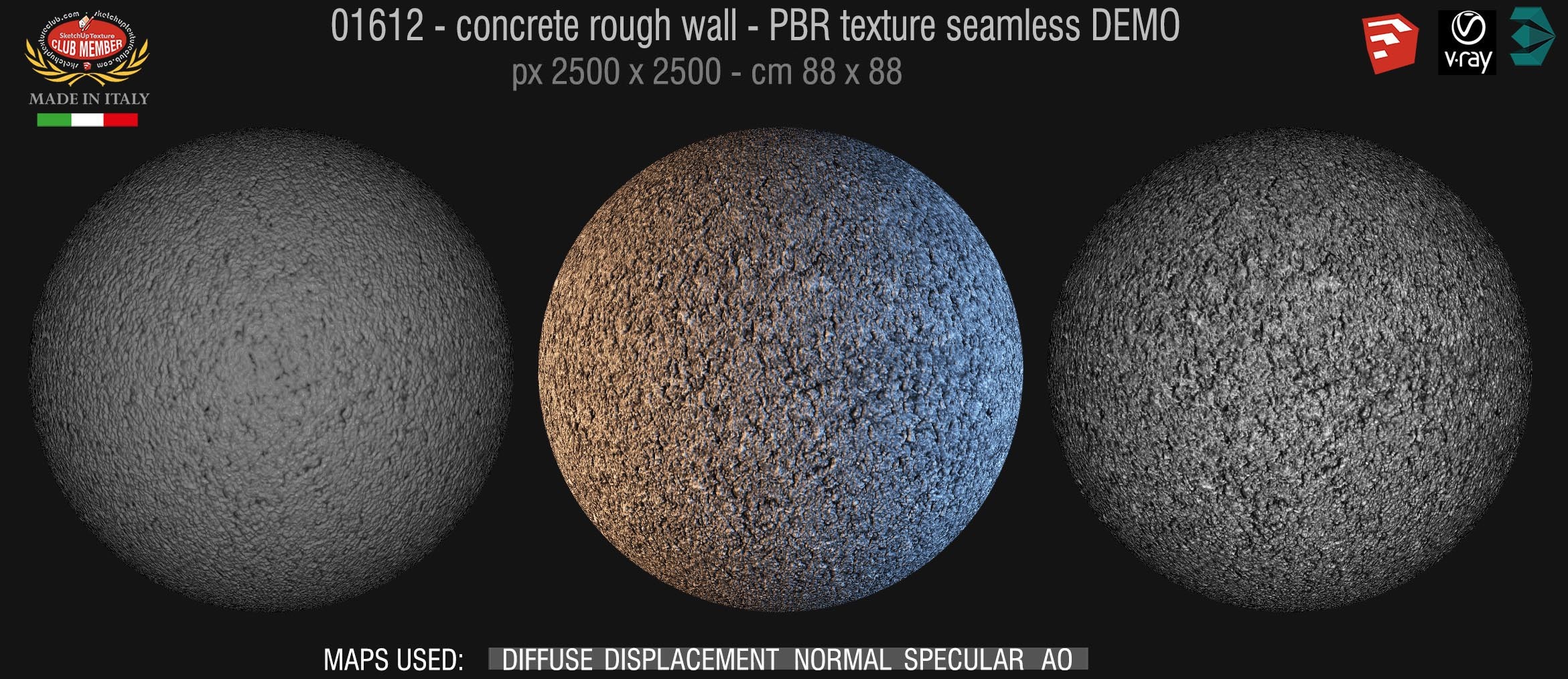 01612 concrete rough wall PBR texture seamless DEMO