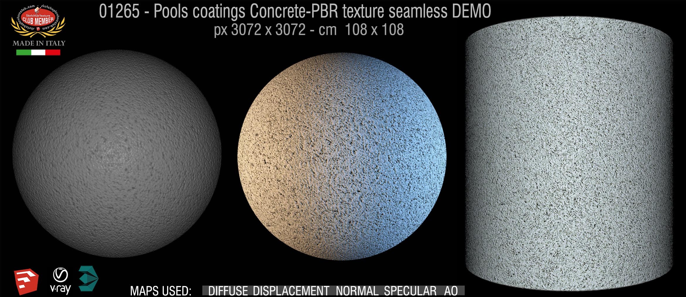 01265 Pools coatings Concrete-PBR texture seamless DEMO