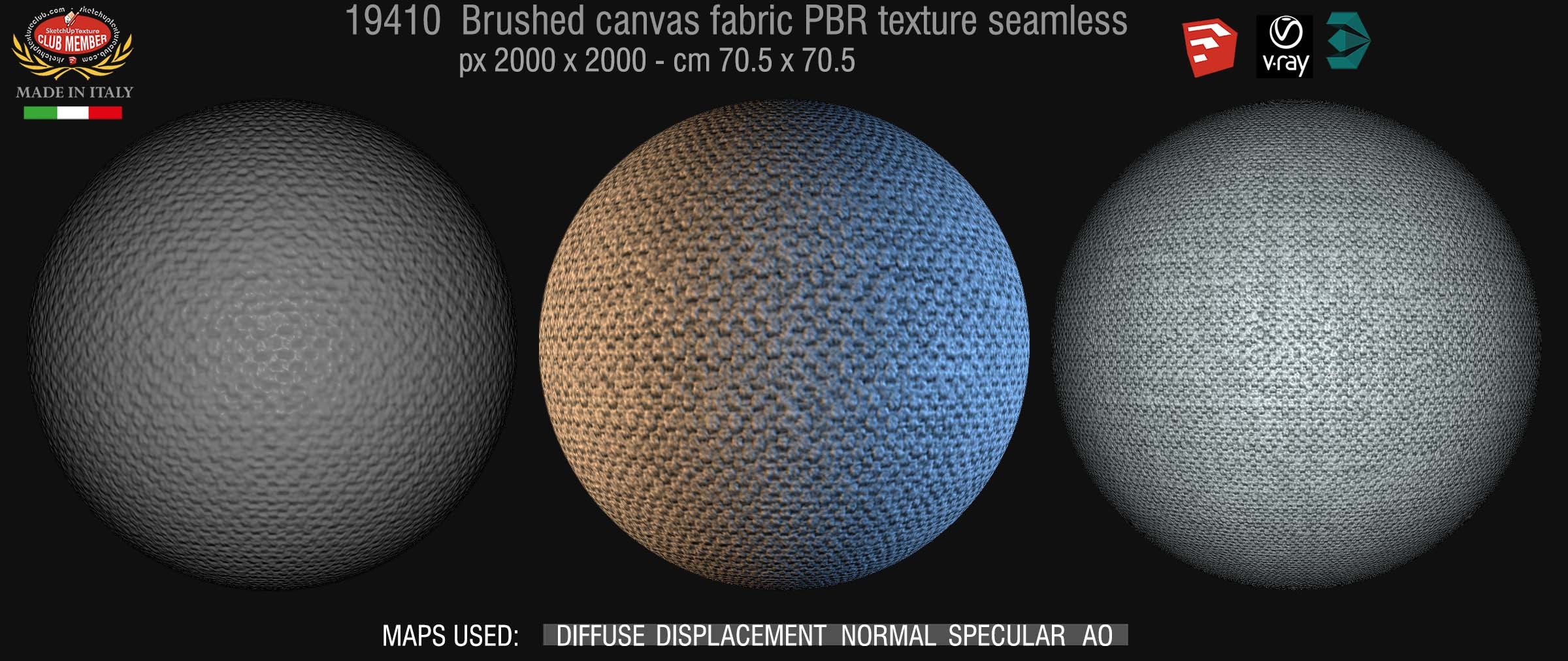 19410 Brushed canvas fabric PBR texture seamless DEMO