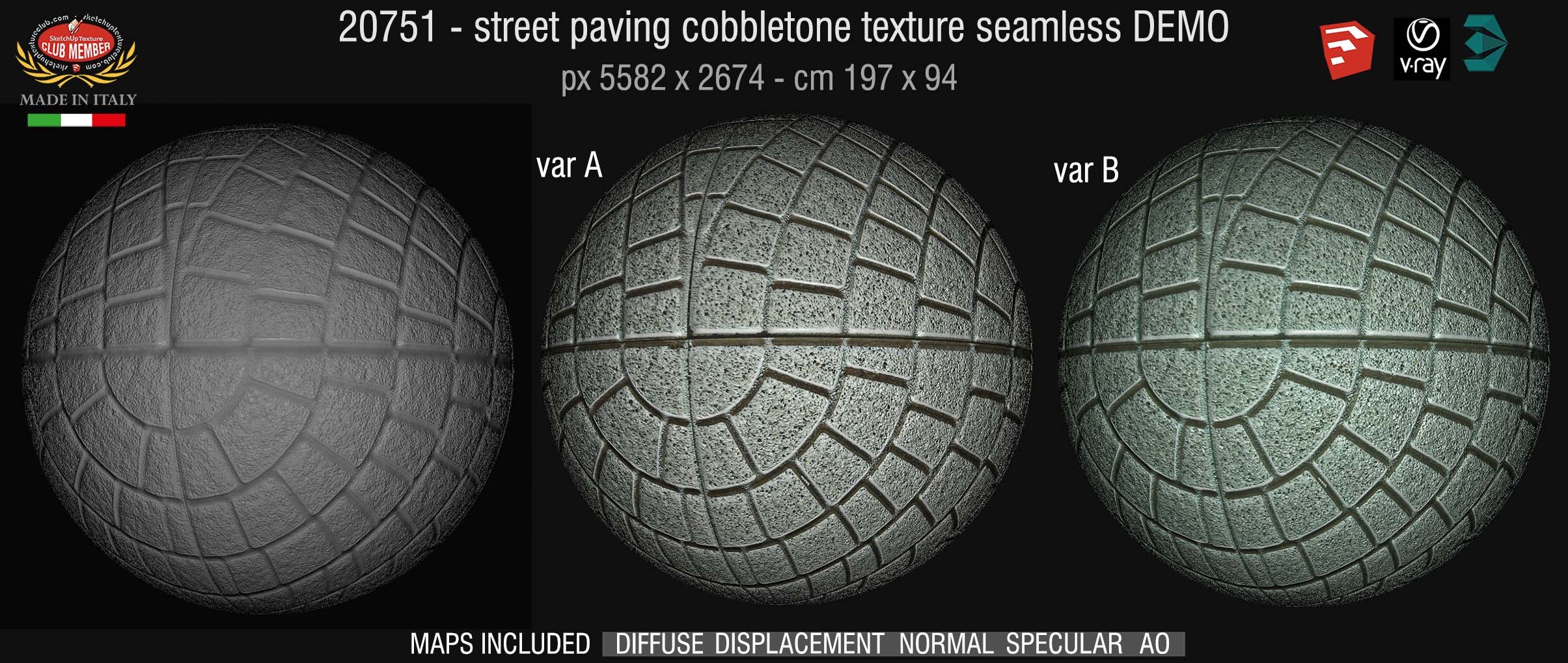 20751 HR Concrete paving outdoor texture & maps DEMO