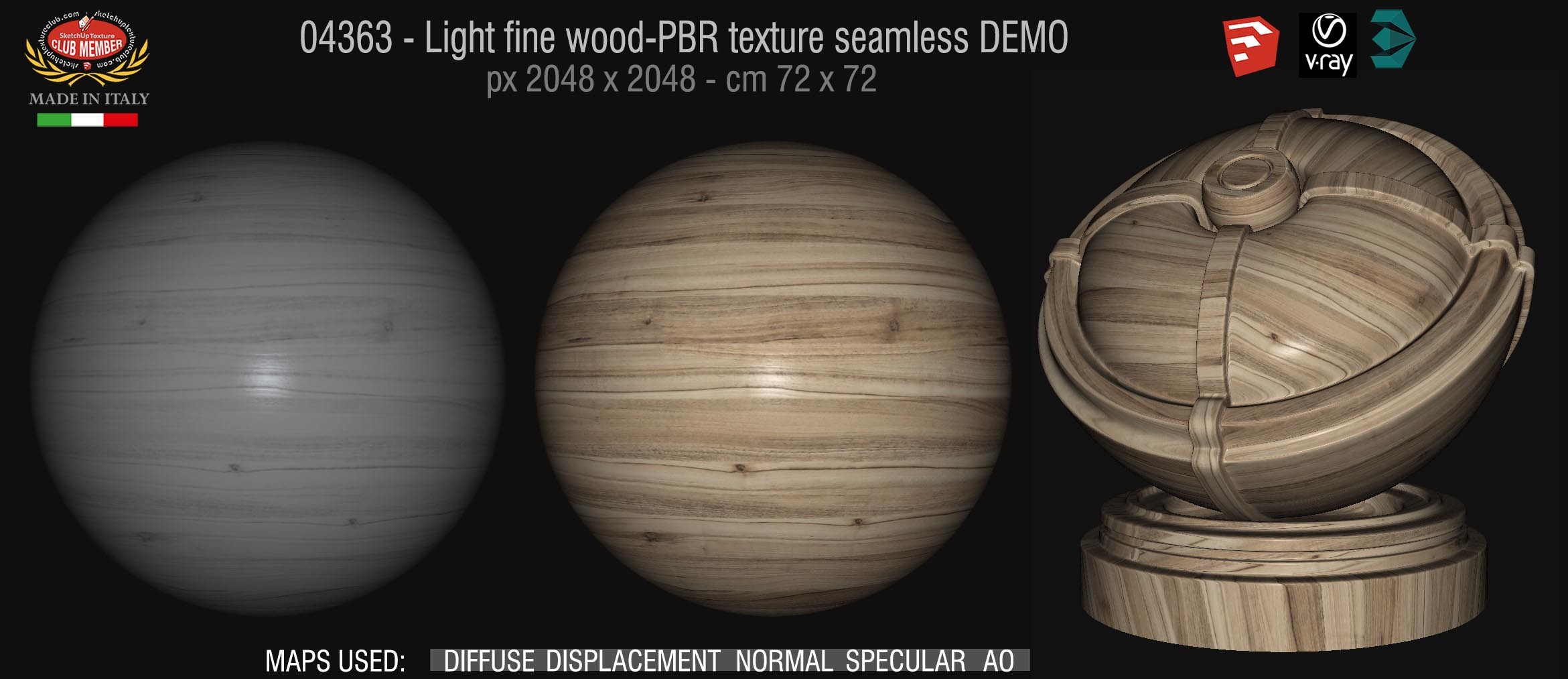 04363 Light fine wood-PBR texture seamless DEMO