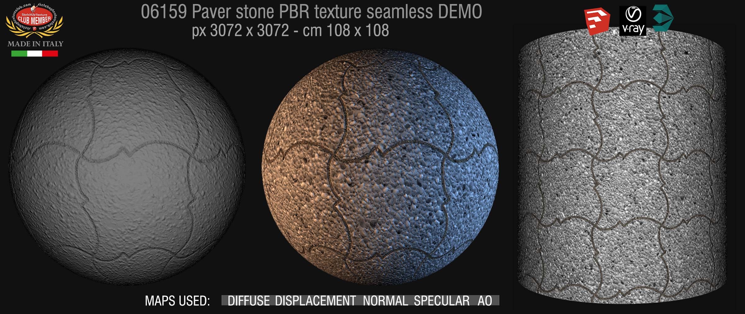 06159 paver stone PBR texture seamless DEMO