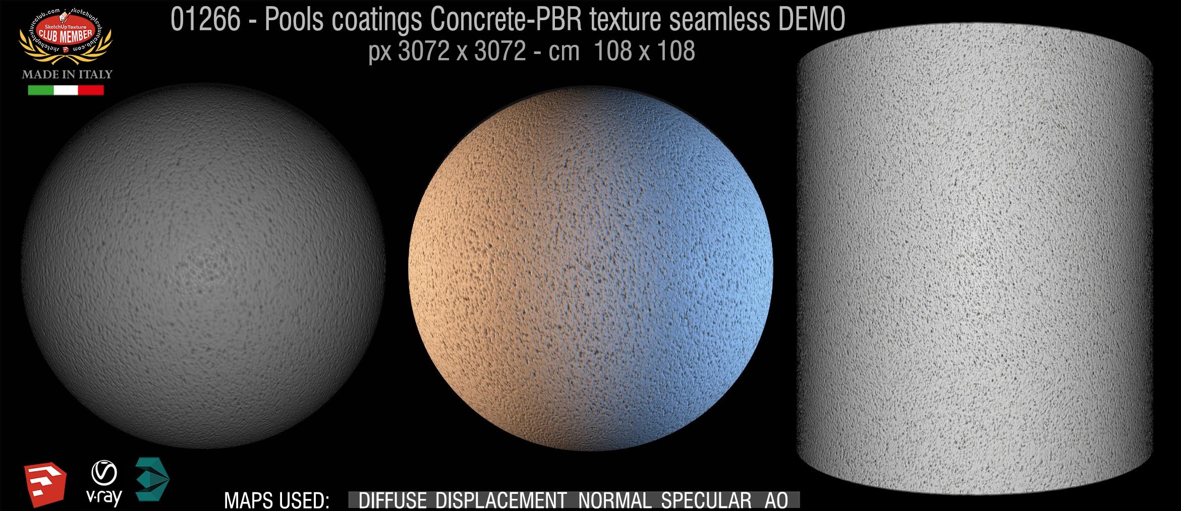 01266 Pools coatings Concrete-PBR texture seamless DEMO