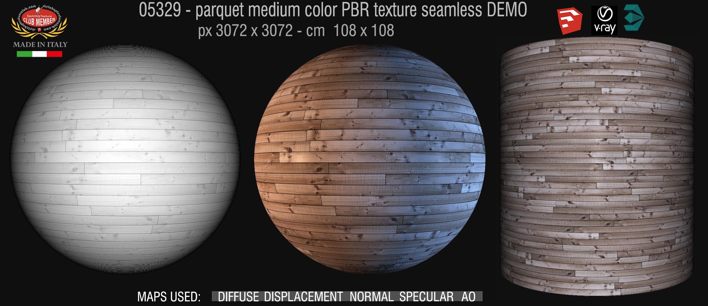 05329 parquet medium color PBR texture seamless DEMO