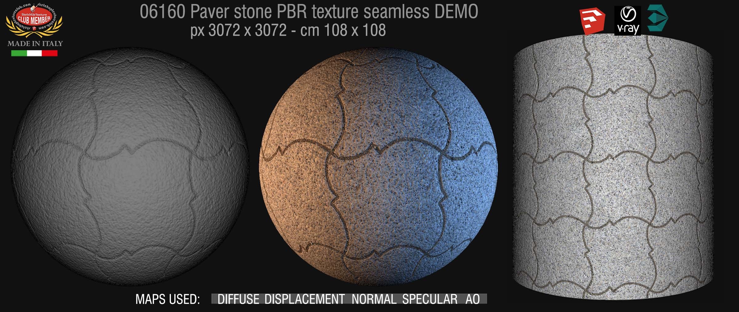 06160 paver stone PBR texture seamless DEMO