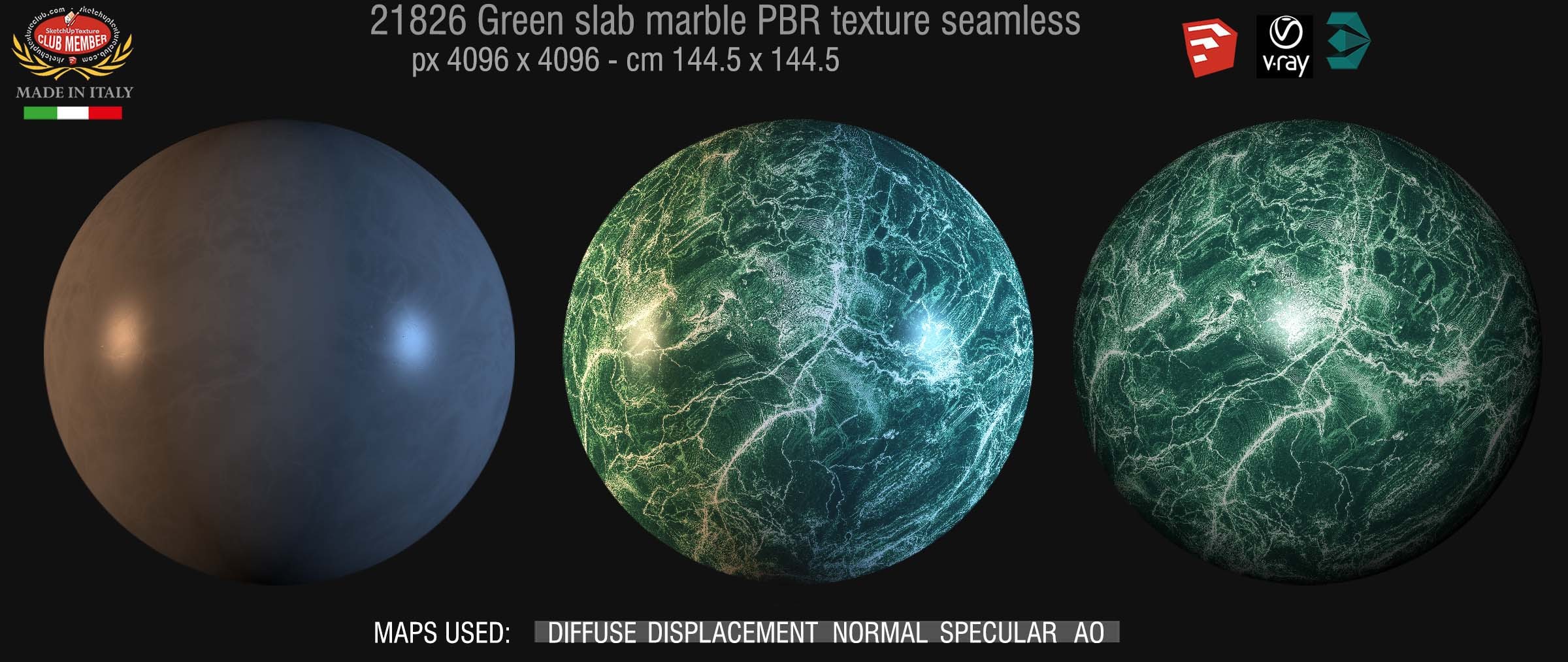 21826 green slab marble PBR texture seamless DEMO