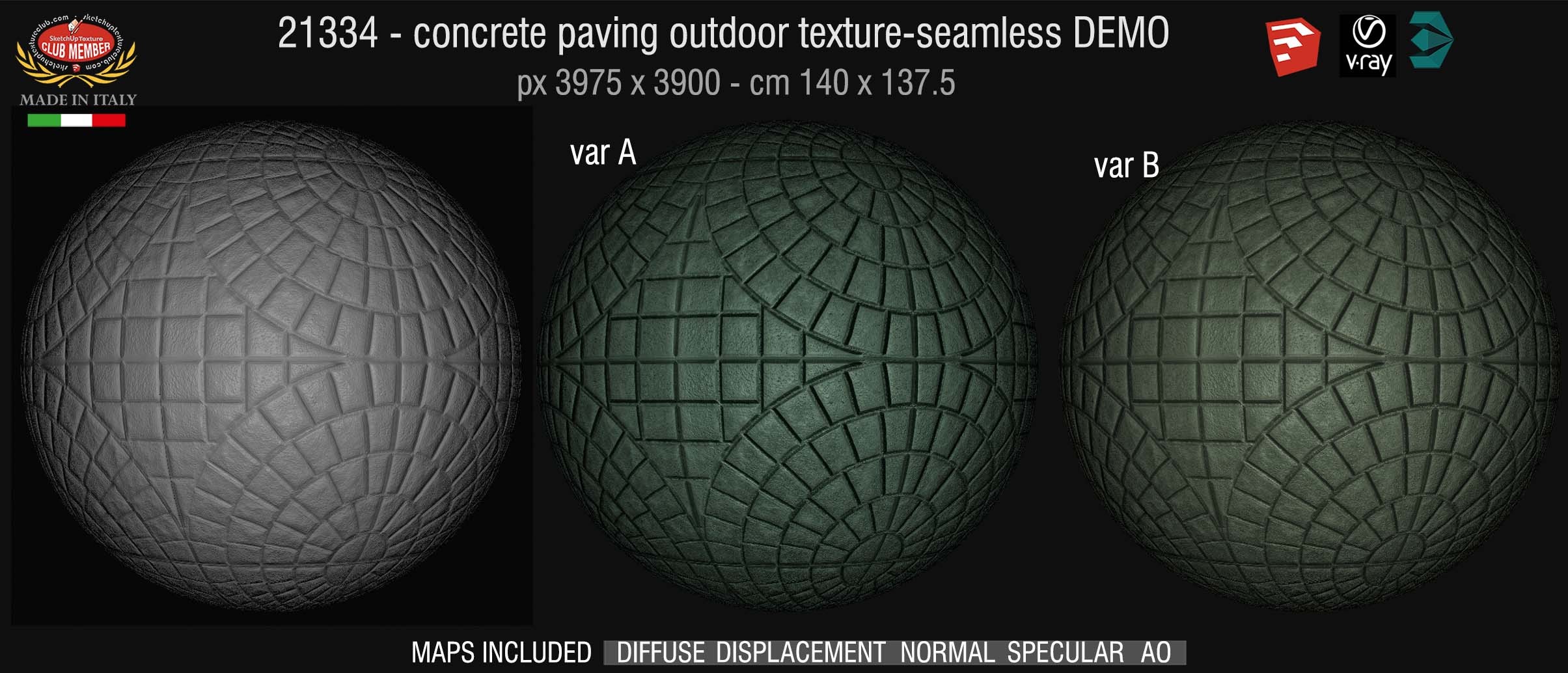 21334 HR concrete paving outdoor texture seamless + maps DEMO