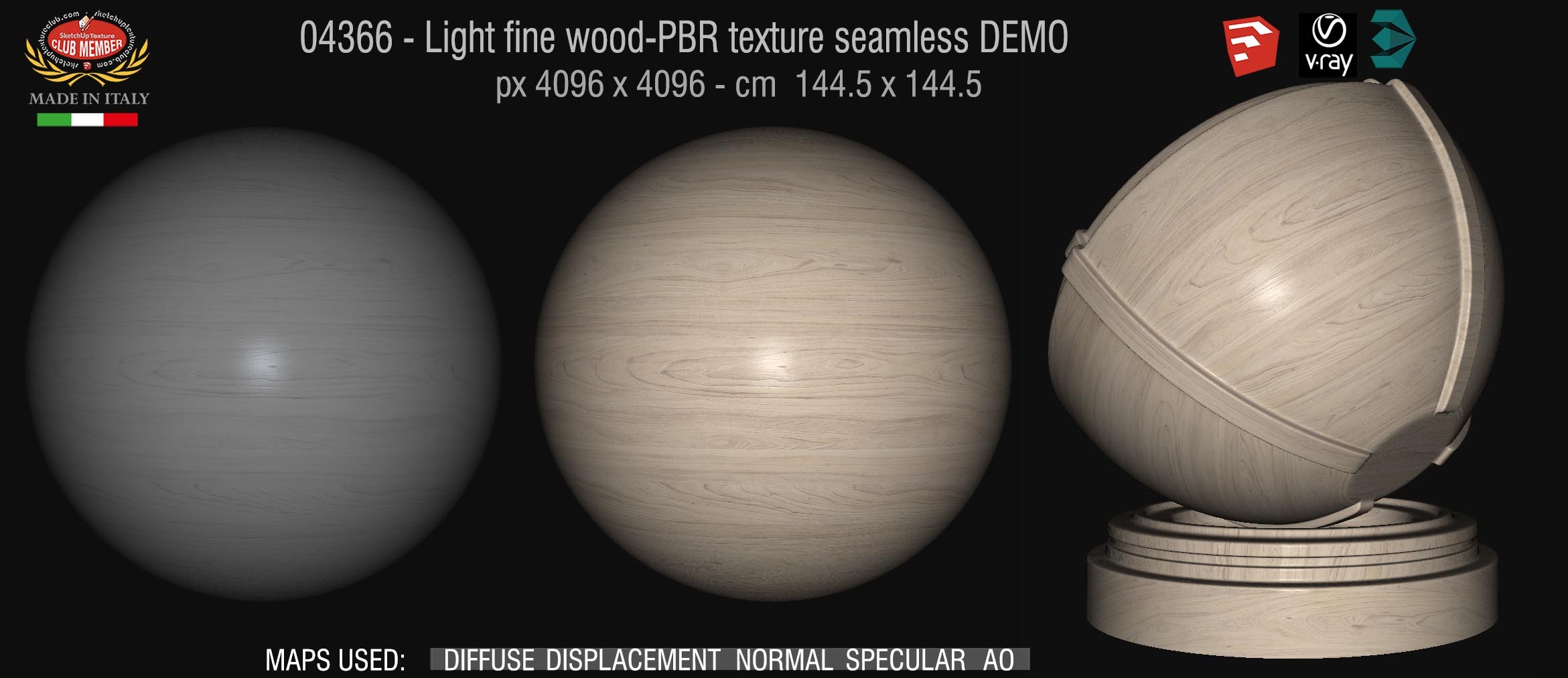 04366 Light fine wood-PBR texture seamless DEMO