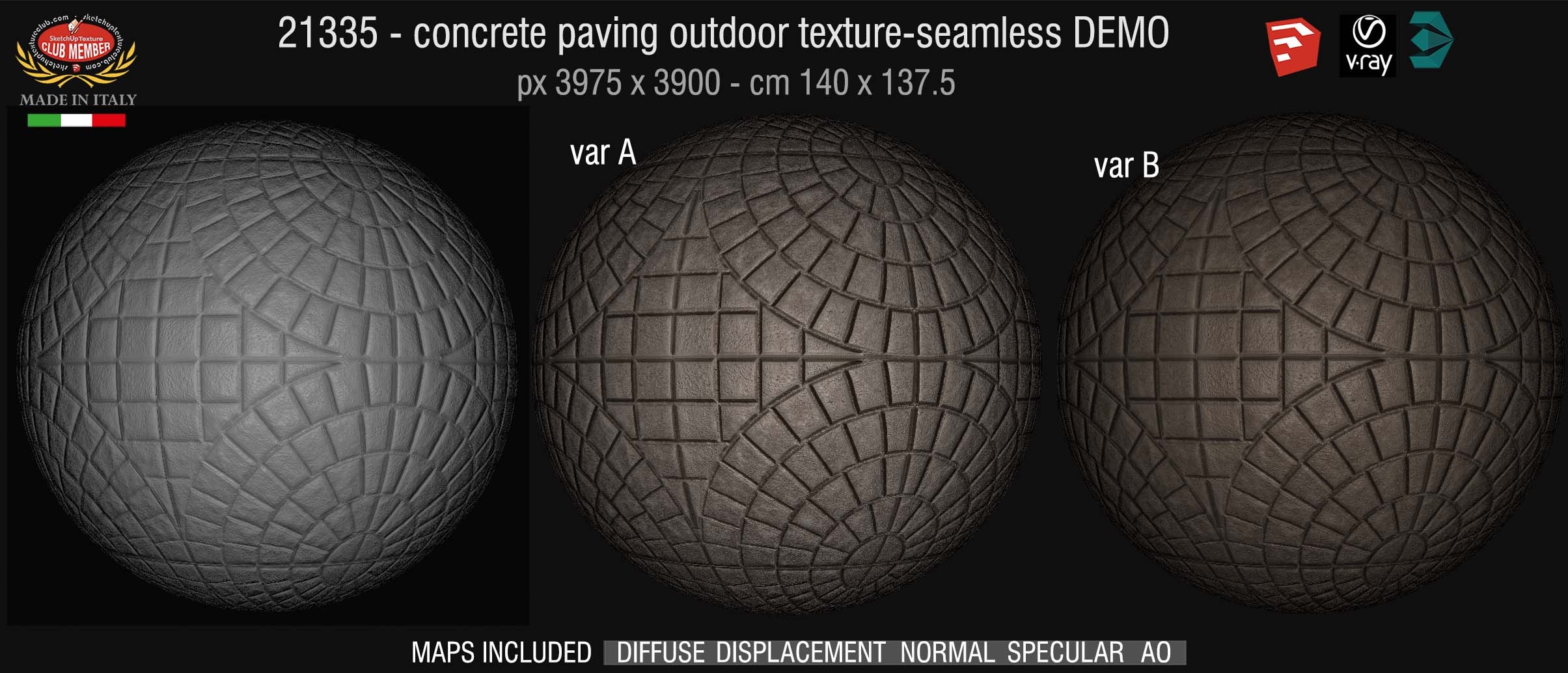 21335 HR concrete paving outdoor texture seamless + maps DEMO