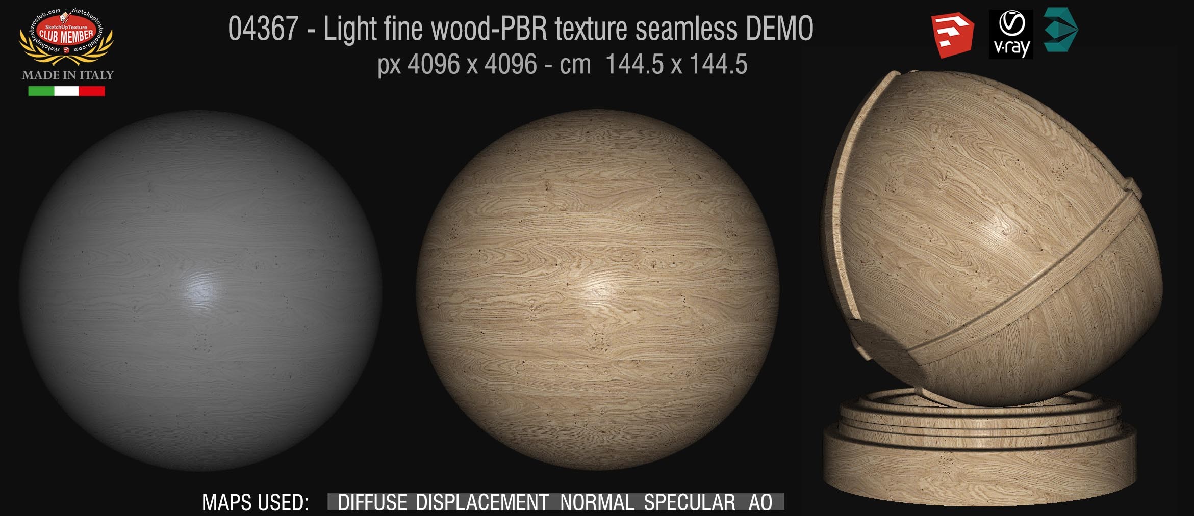04367 Light fine wood-PBR texture seamless DEMO