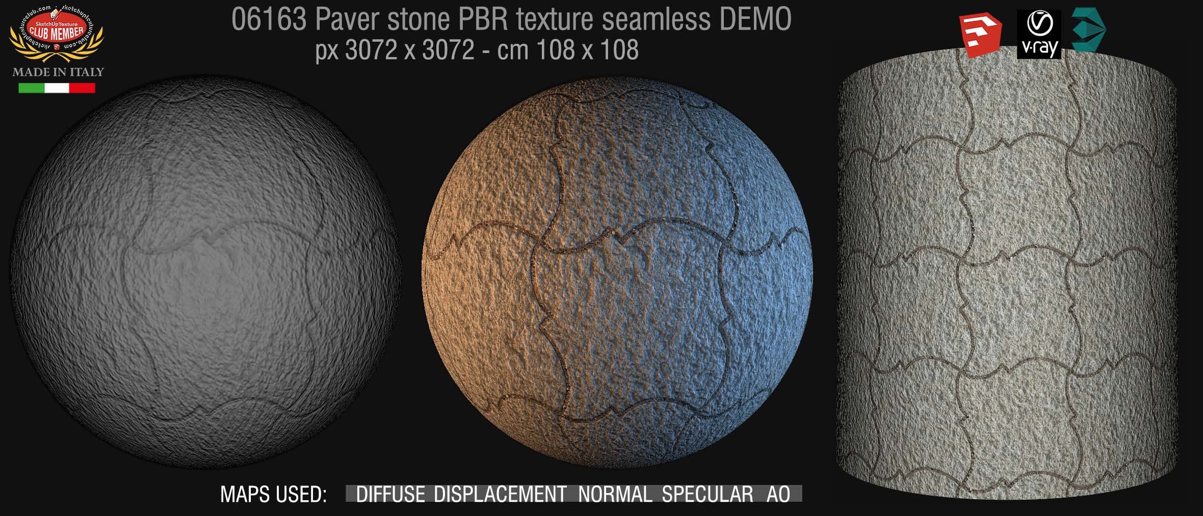 06163 paver stone PBR texture seamless DEMO